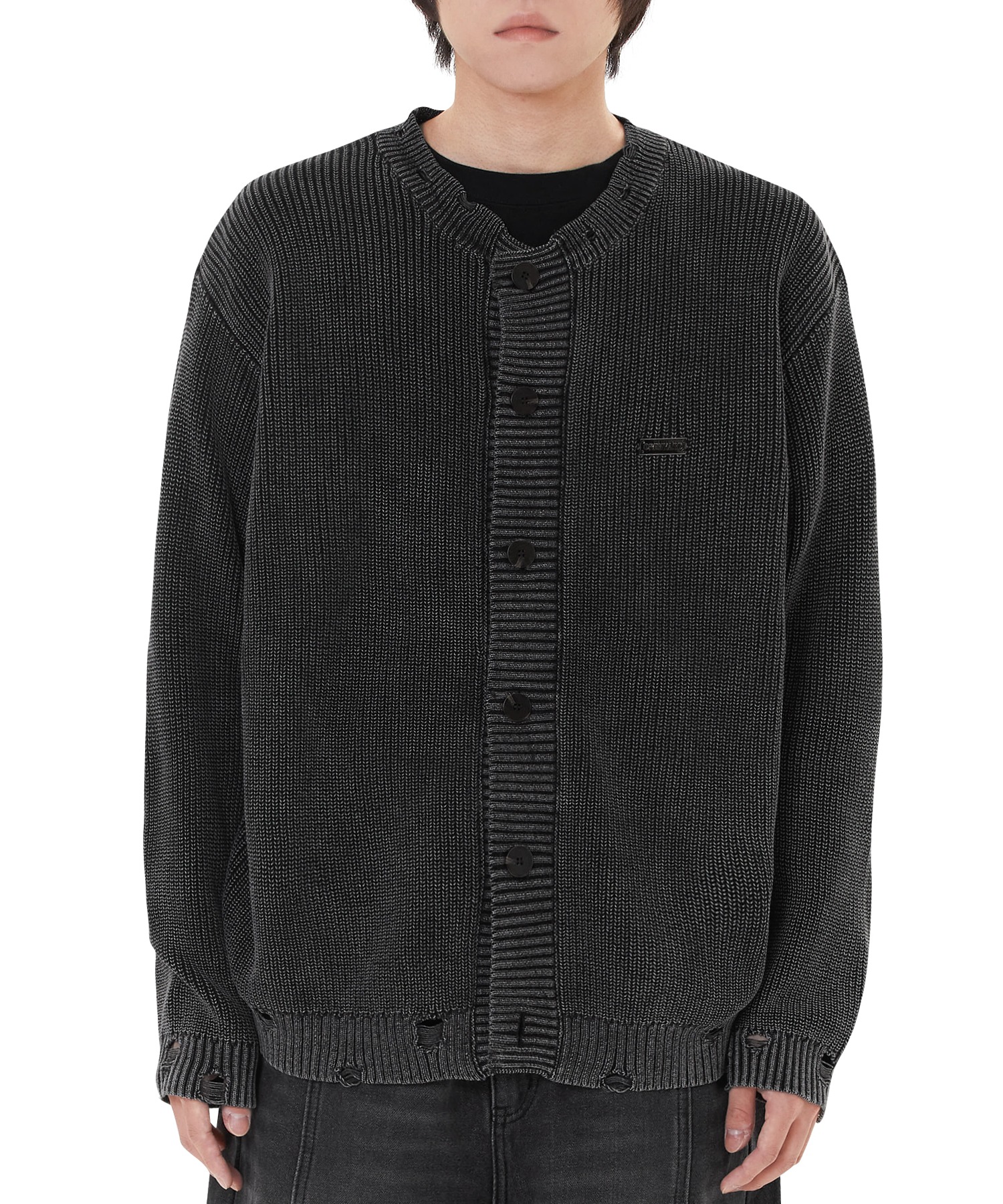 DIESEL ダメージ加工カーディガン 新品タグ付き OY/オーワイ』 DISTRESSED DYED CARDIGAN/ダメージ加工