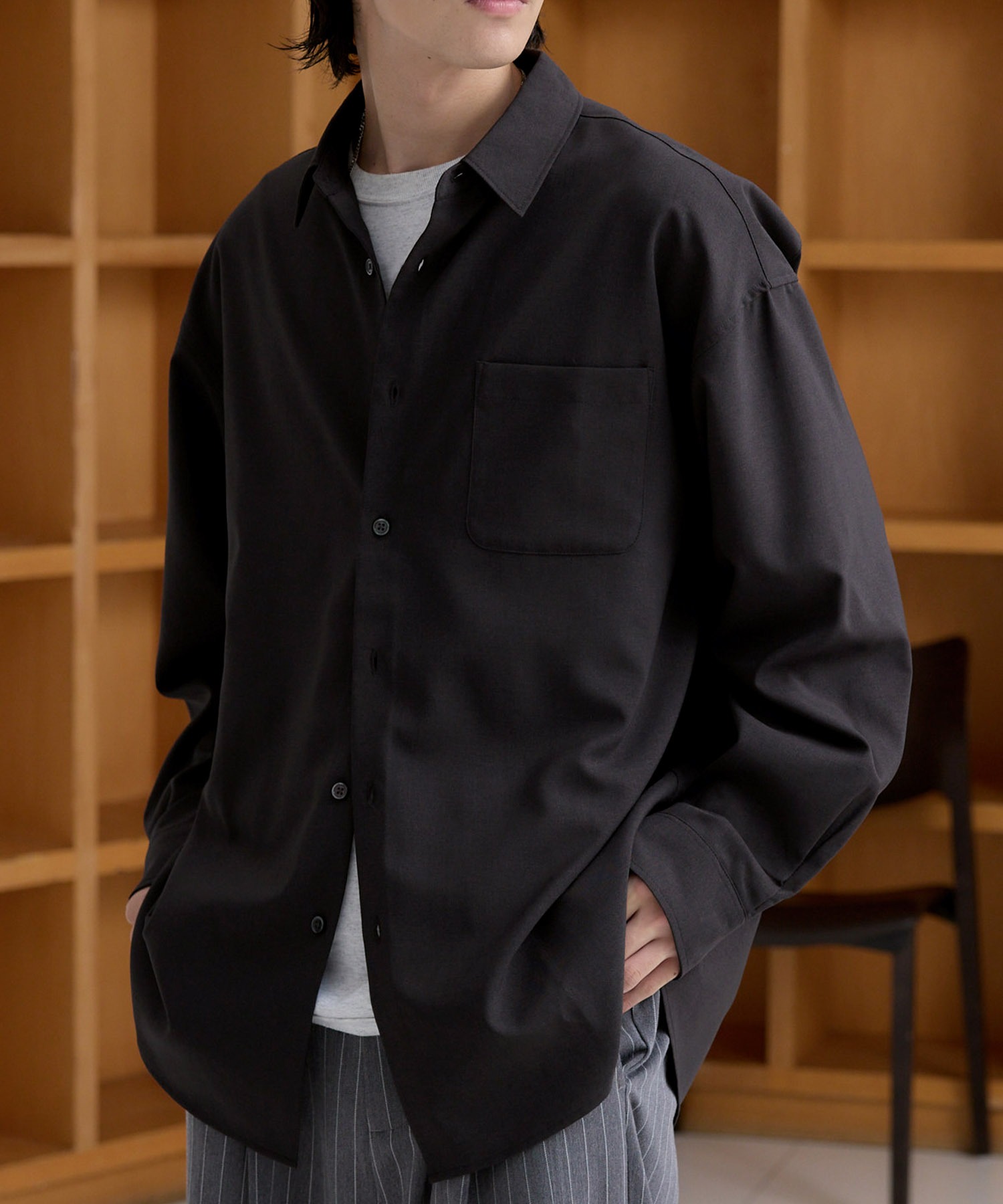 ハイコンフォート フレンチフロント レギュラーカラーシャツ〈UVカット