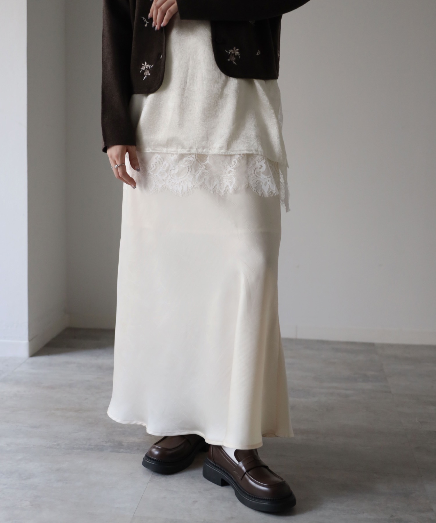 model：164cm. 着用サイズ：FREE