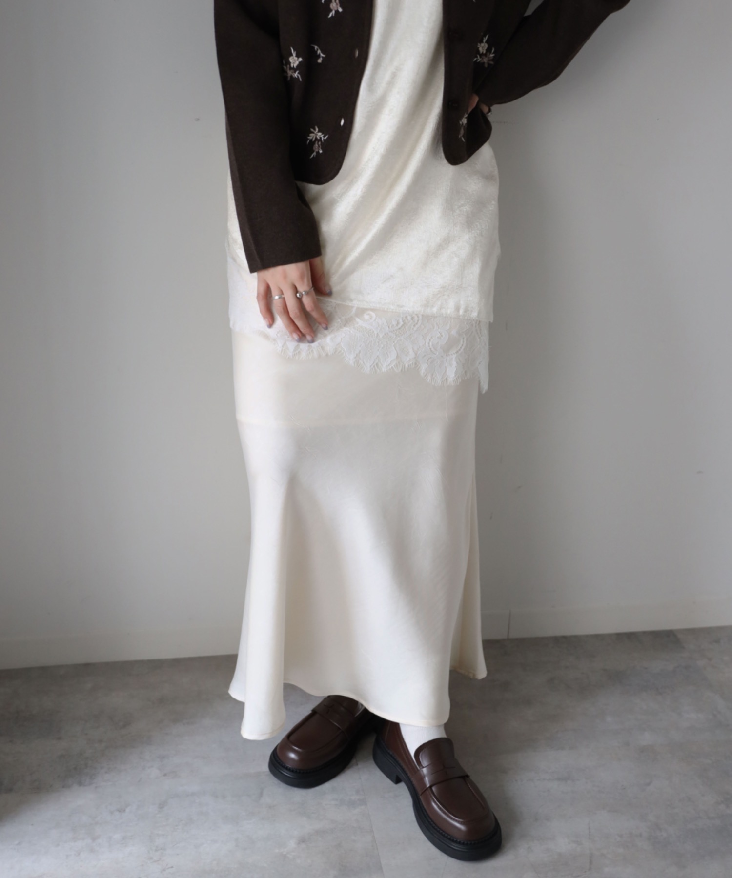 model：164cm. 着用サイズ：FREE