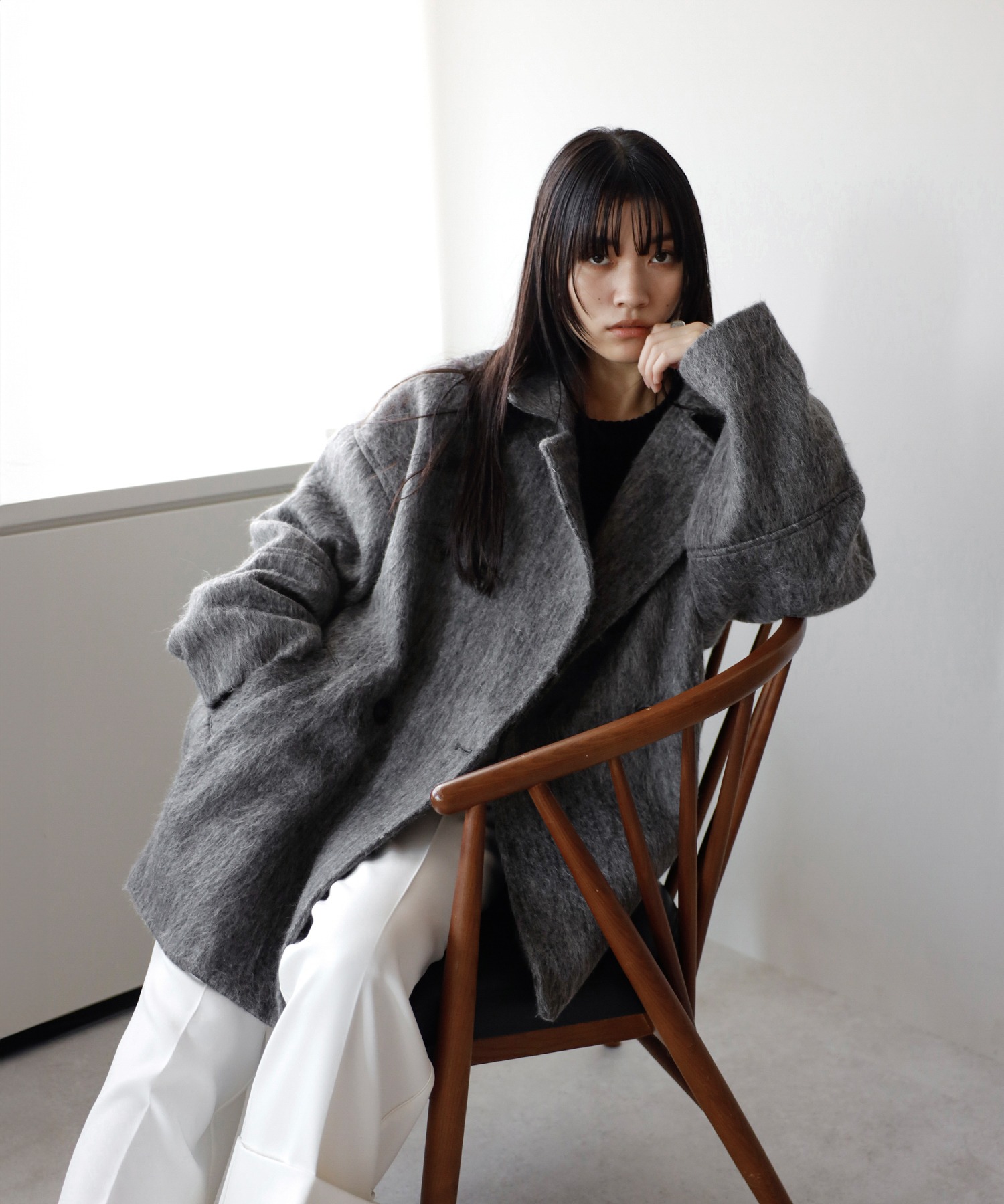 ボンジュールサガン　ENC シャギーミドルコート BONJOUR SAGAN公式オンラインストア / shaggy middle coat / シャギー