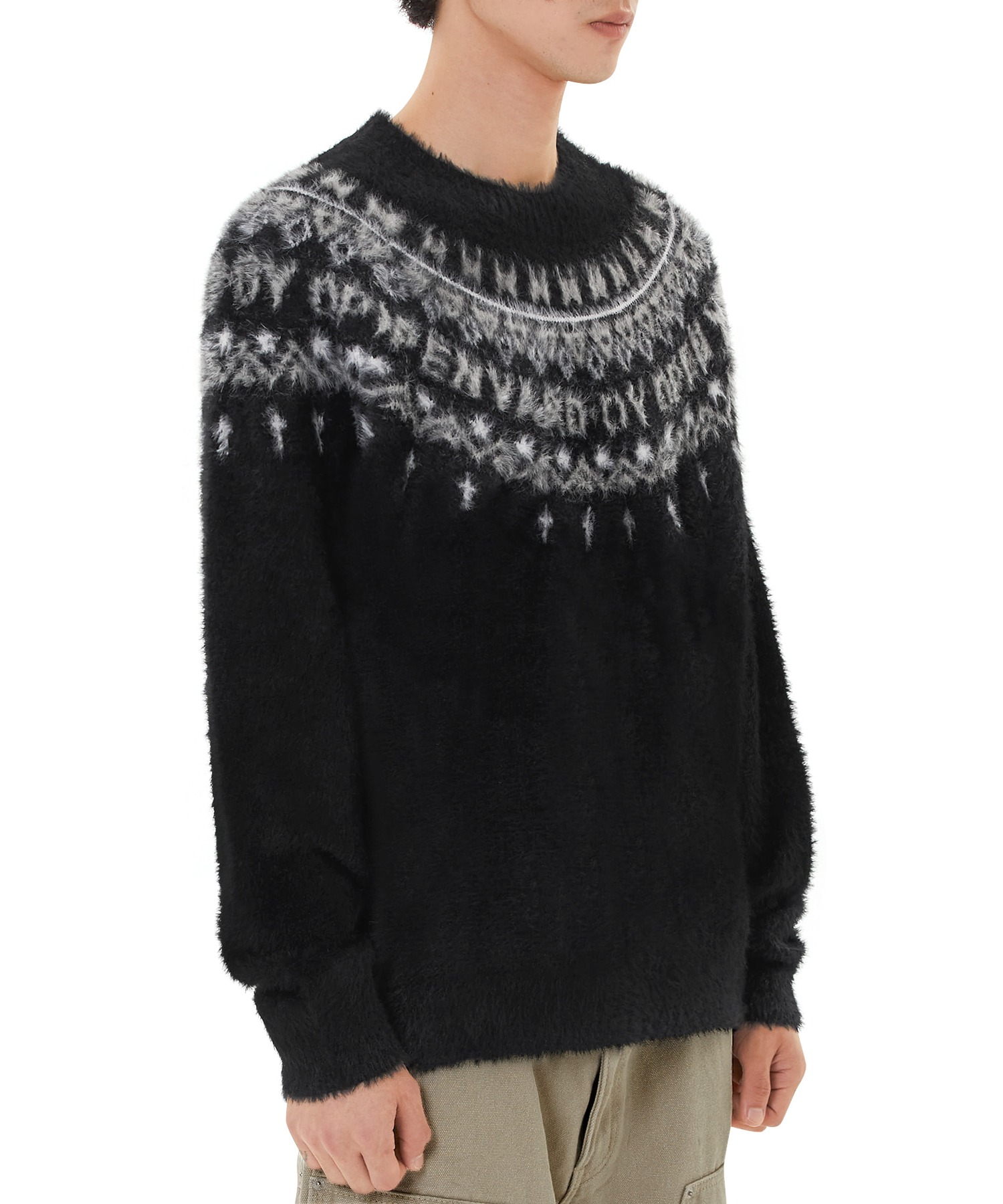 OY/オーワイ』 NORDIC LOGO HAIRY KNIT/ノルディックロゴ ヘアリー