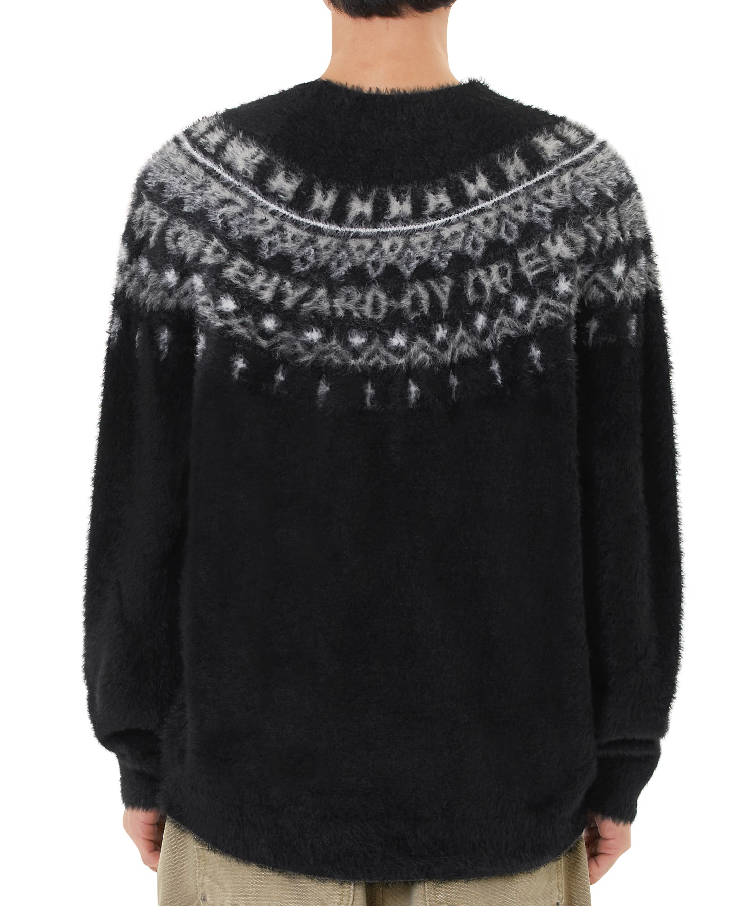 OY/オーワイ』 NORDIC LOGO HAIRY KNIT/ノルディックロゴ