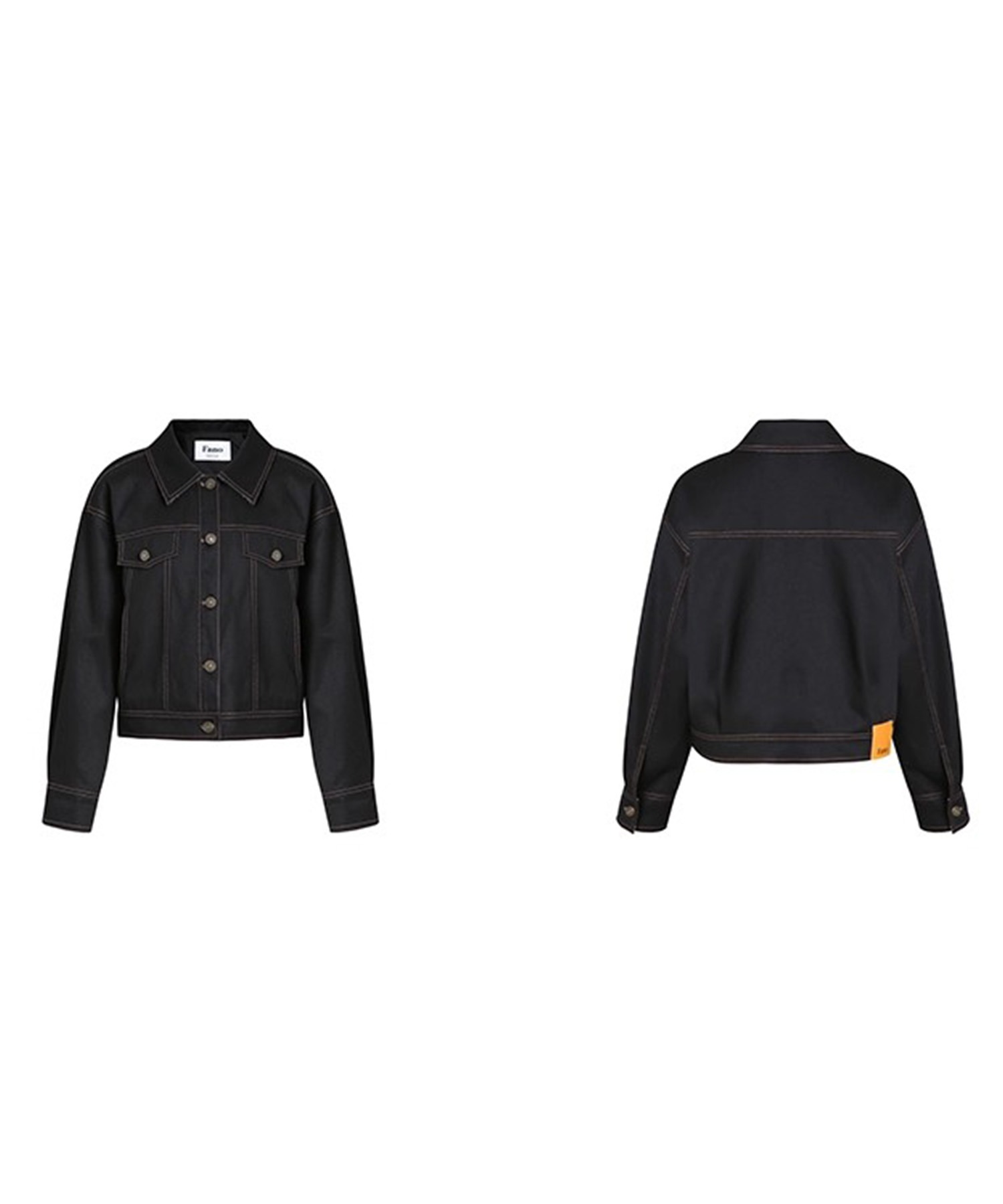 イミテーションデニム チェックカフス ショートジャケット FQ25W062