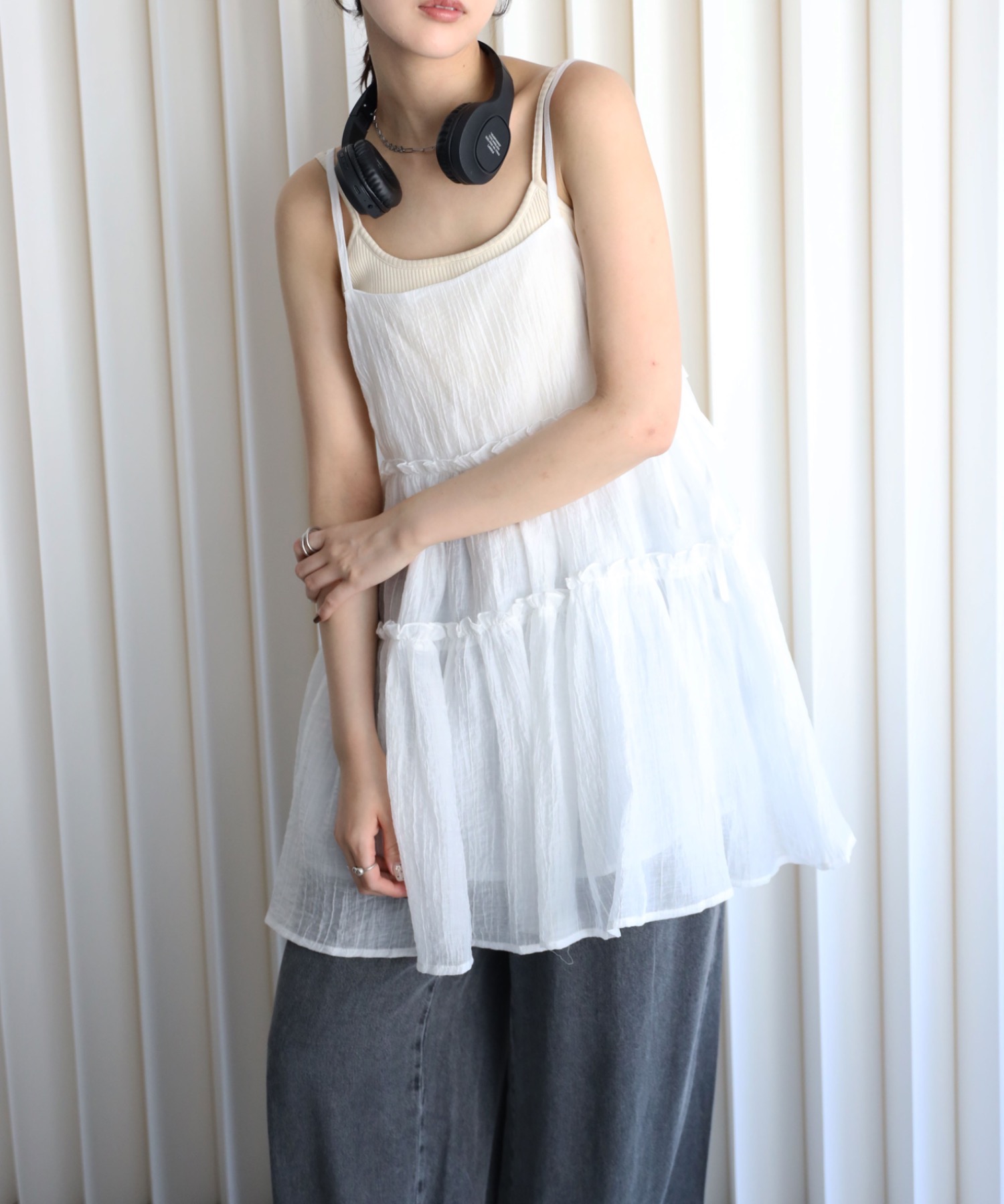 model：164cm. 着用サイズ：FREE