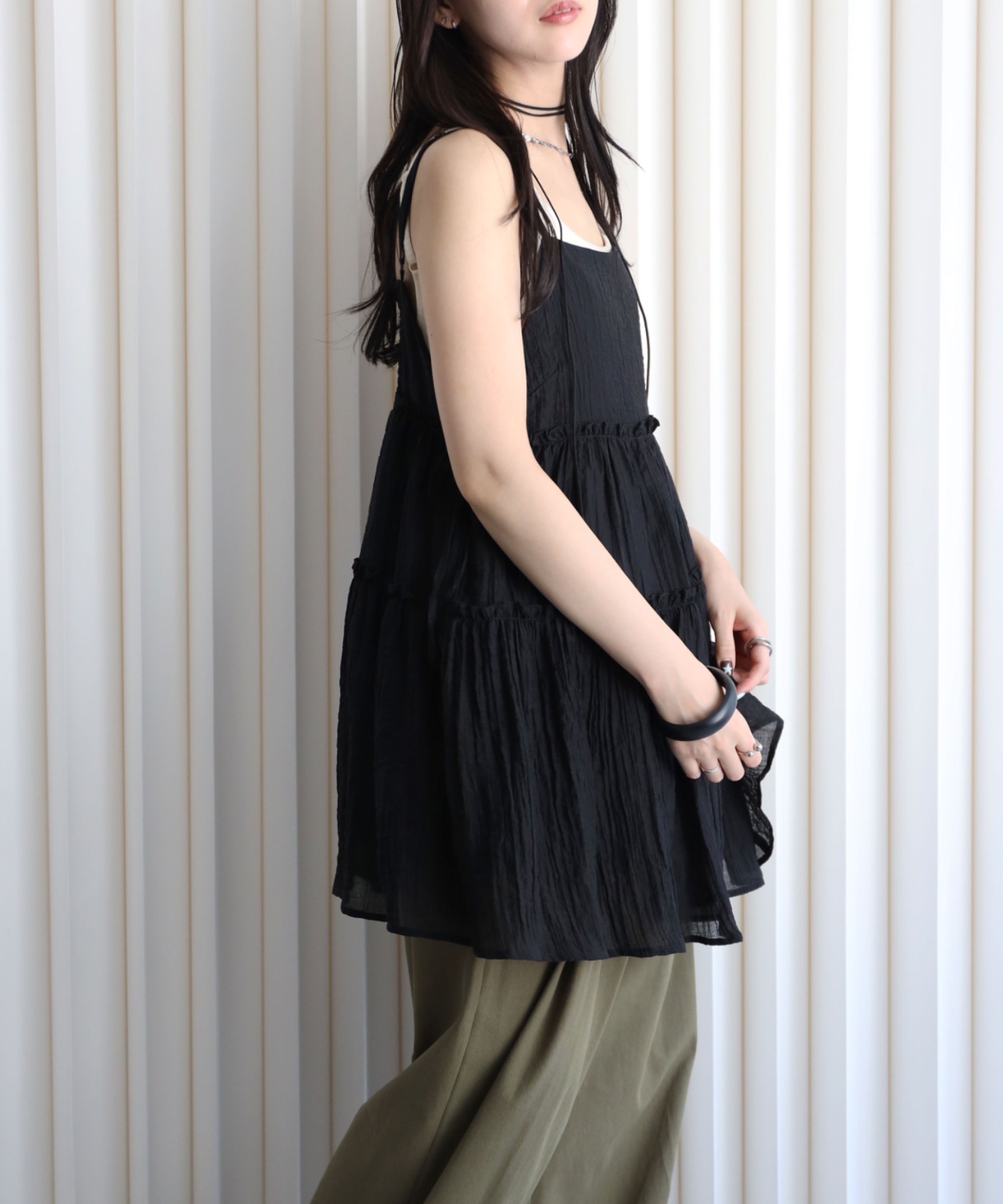 model：164cm. 着用サイズ：FREE