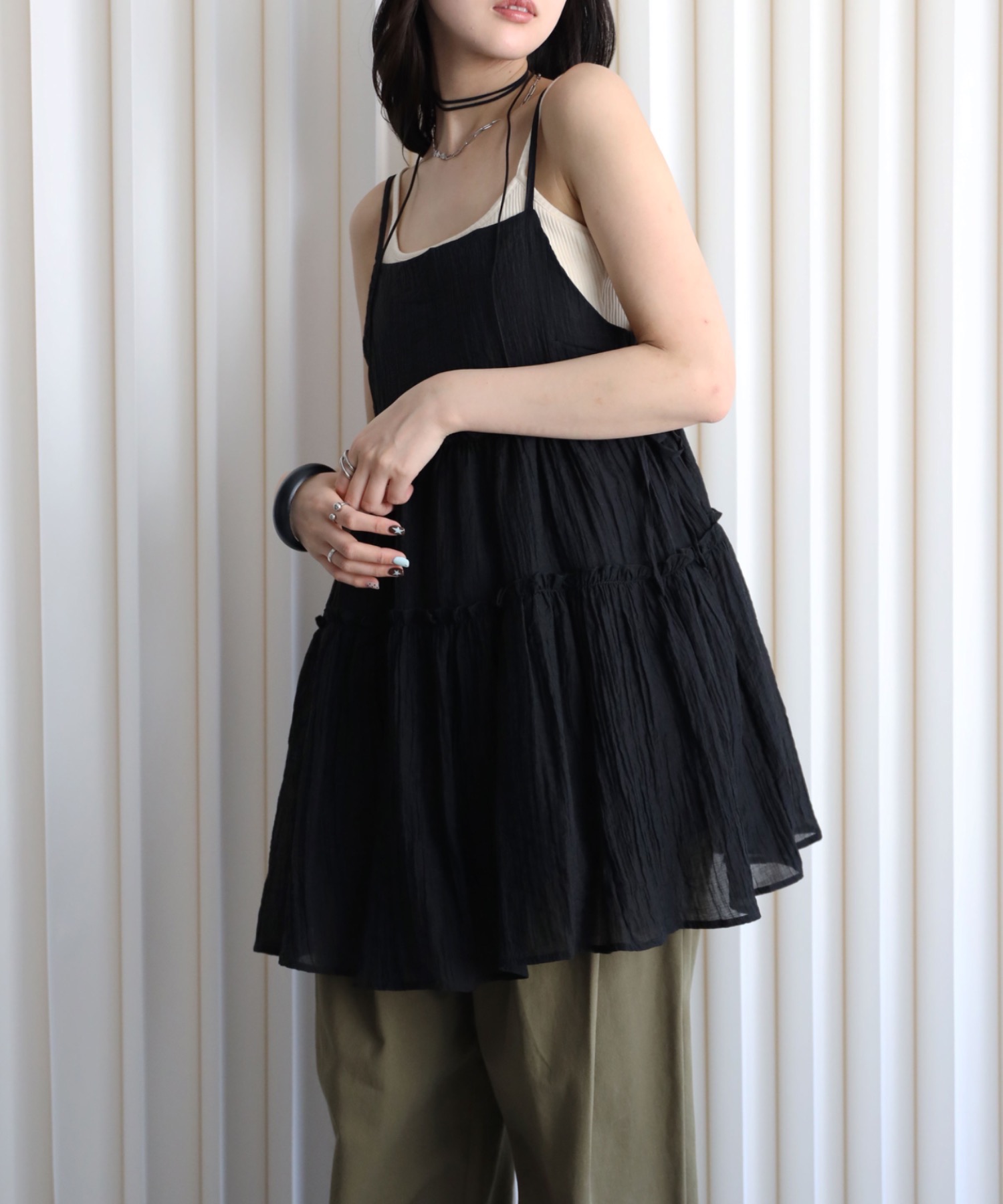 model：164cm. 着用サイズ：FREE