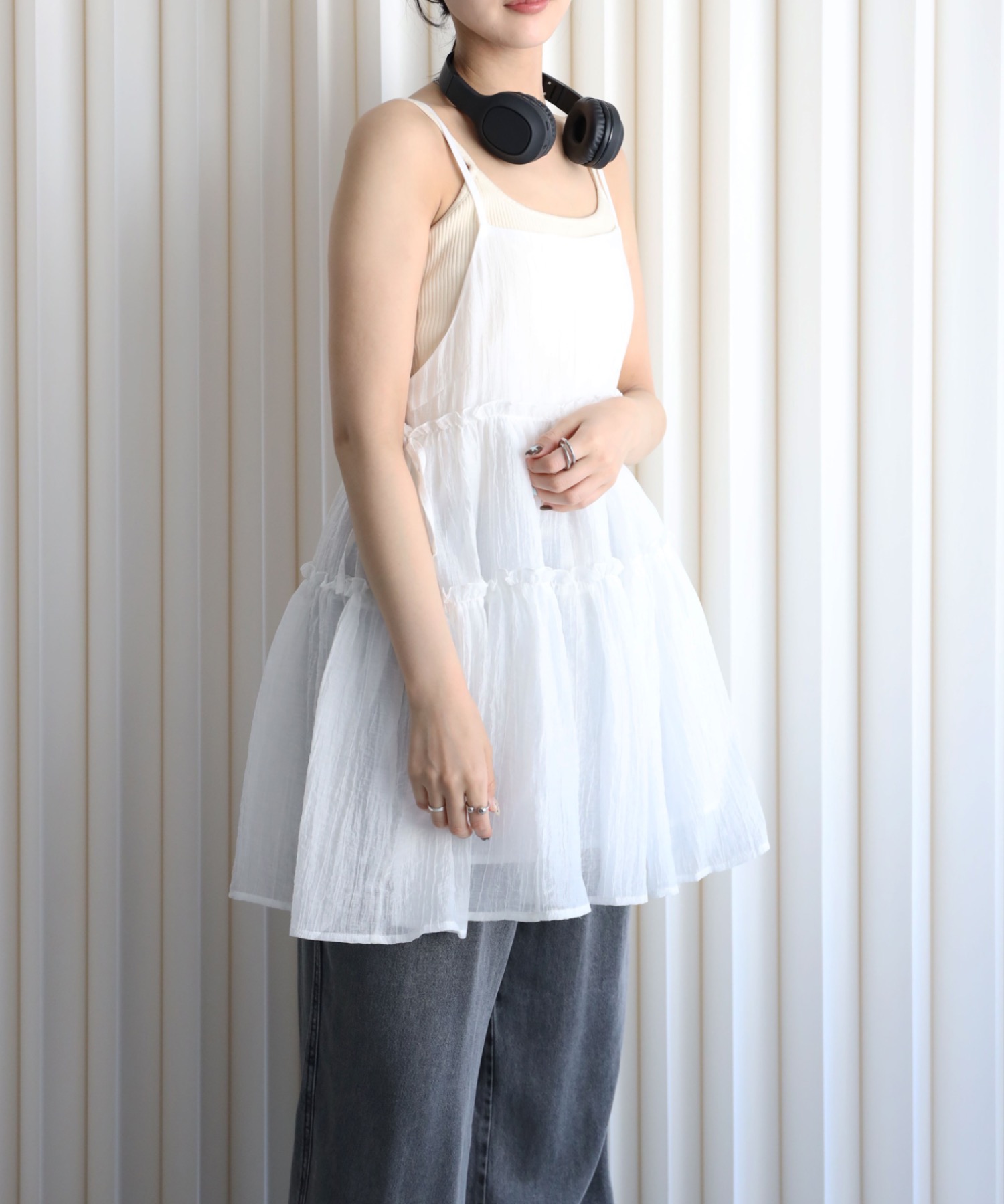 model：164cm. 着用サイズ：FREE