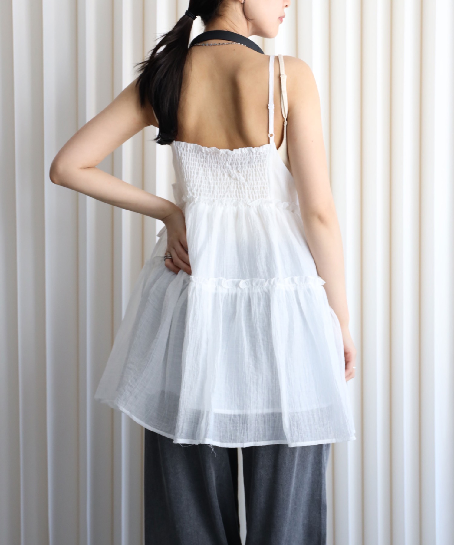 model：164cm. 着用サイズ：FREE