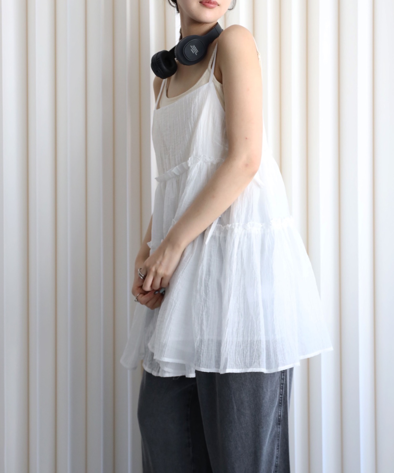 model：164cm. 着用サイズ：FREE