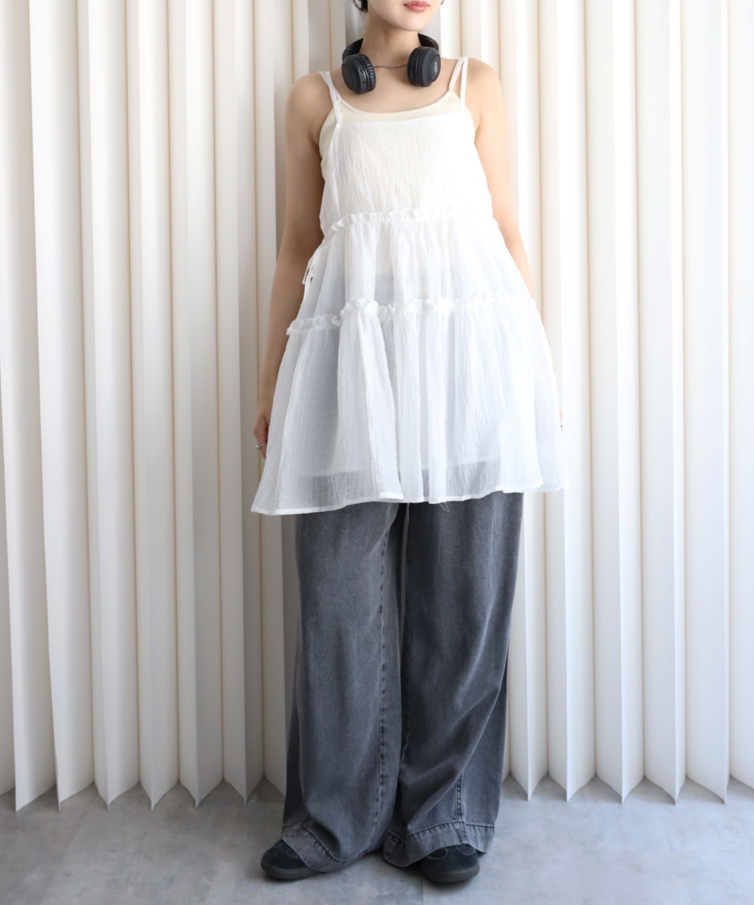 model：164cm. 着用サイズ：FREE
