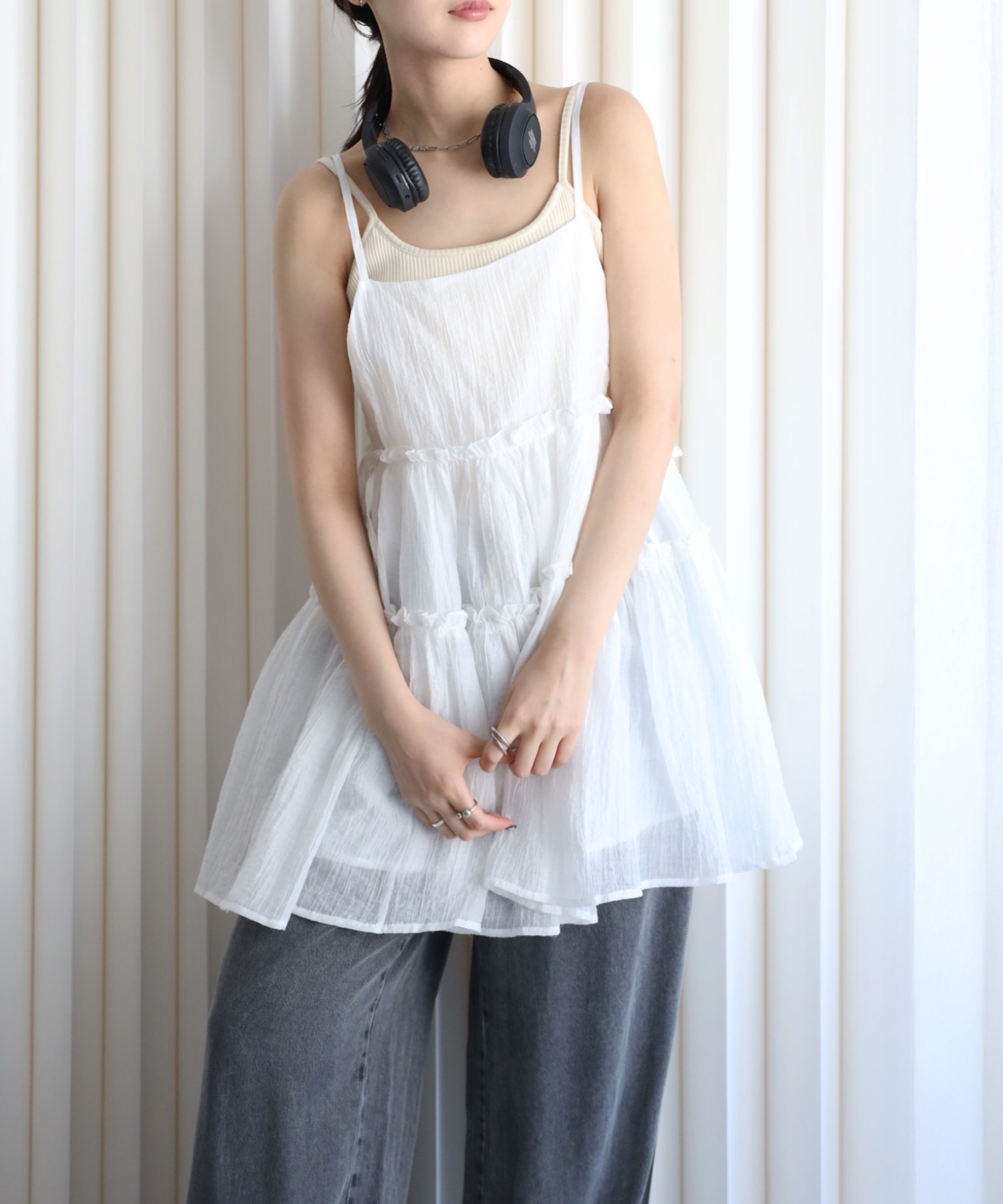 model：164cm. 着用サイズ：FREE