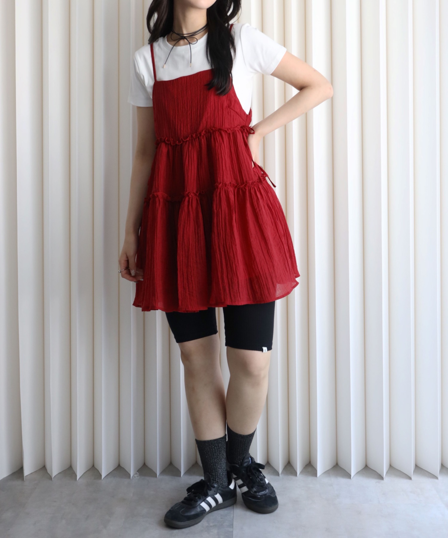 model：164cm. 着用サイズ：FREE