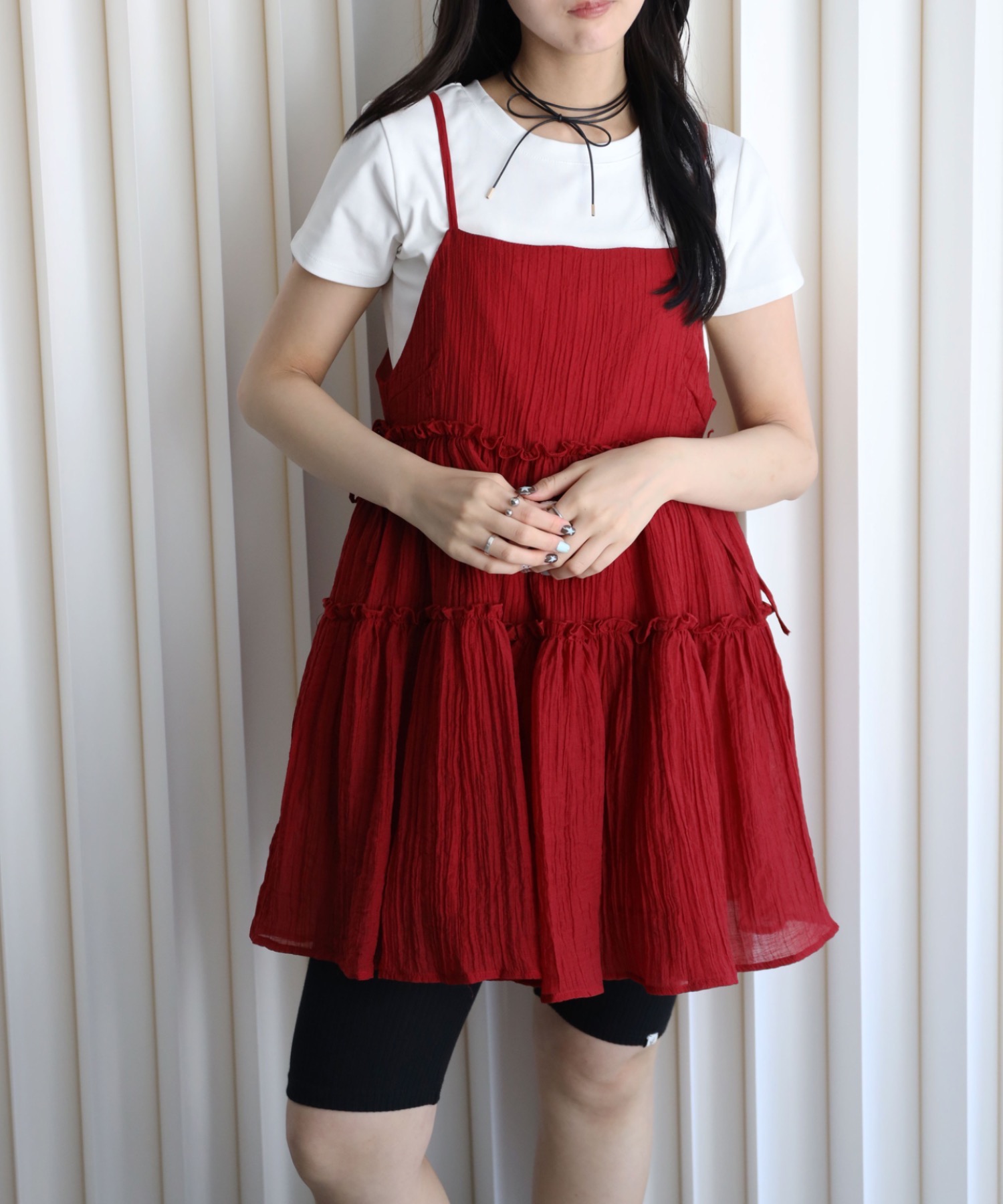 model：164cm. 着用サイズ：FREE