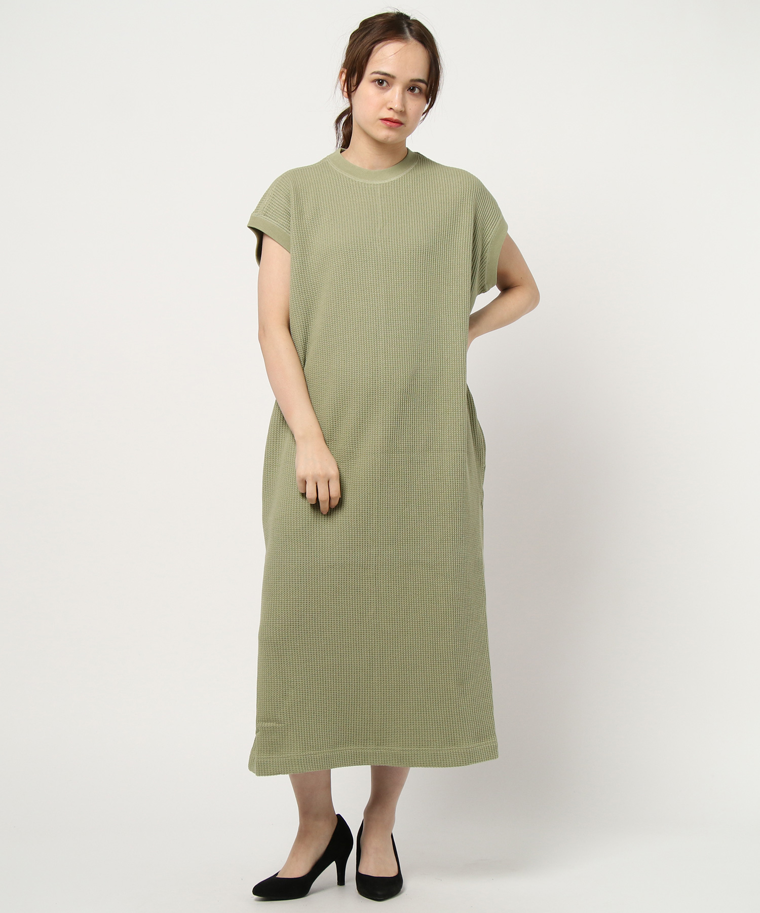 Traditional WeatherwearBACK SLIT FRENCE SLEEVE T-DRESS Traditional WeatherwearBACK SLIT FRENCE SLEEVE T-DRESS