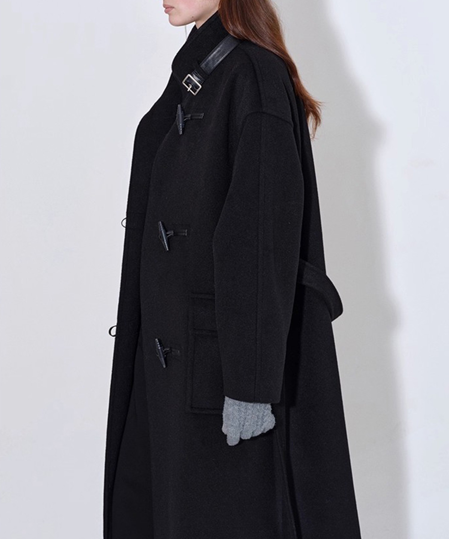 45rpm ニットロングコート スタンドカラー ウエストベルト付きロングコート FQ25W314【Fano
