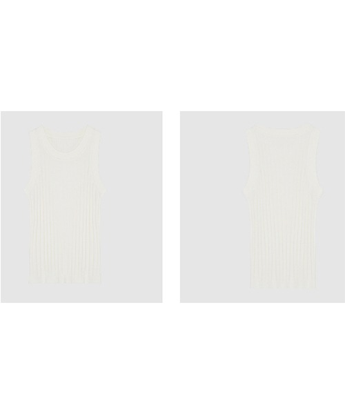 アメリカンスリーブリブニットタンクトップ FC23S132【Fano