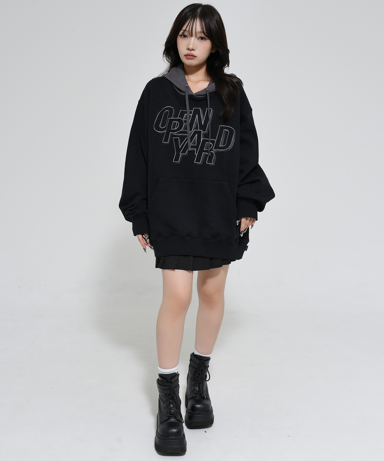 OY　オーワイ ロゴ パーカー 　サイズ2 黒　ブラック　メンズ　レディース OY パーカー 「OY/オーワイ」 WORDY LOGO ODOLLY HOODIE