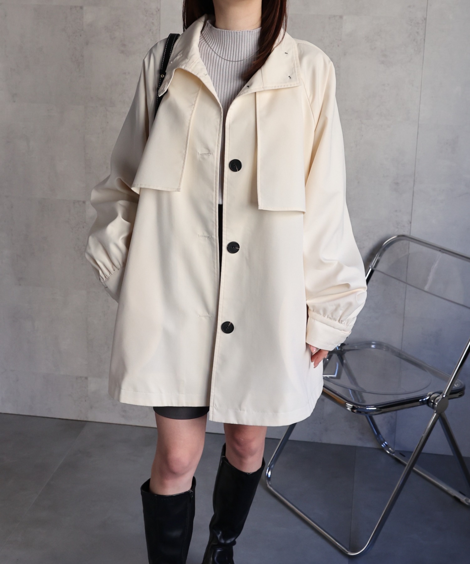 model：162cm 着用サイズ：F