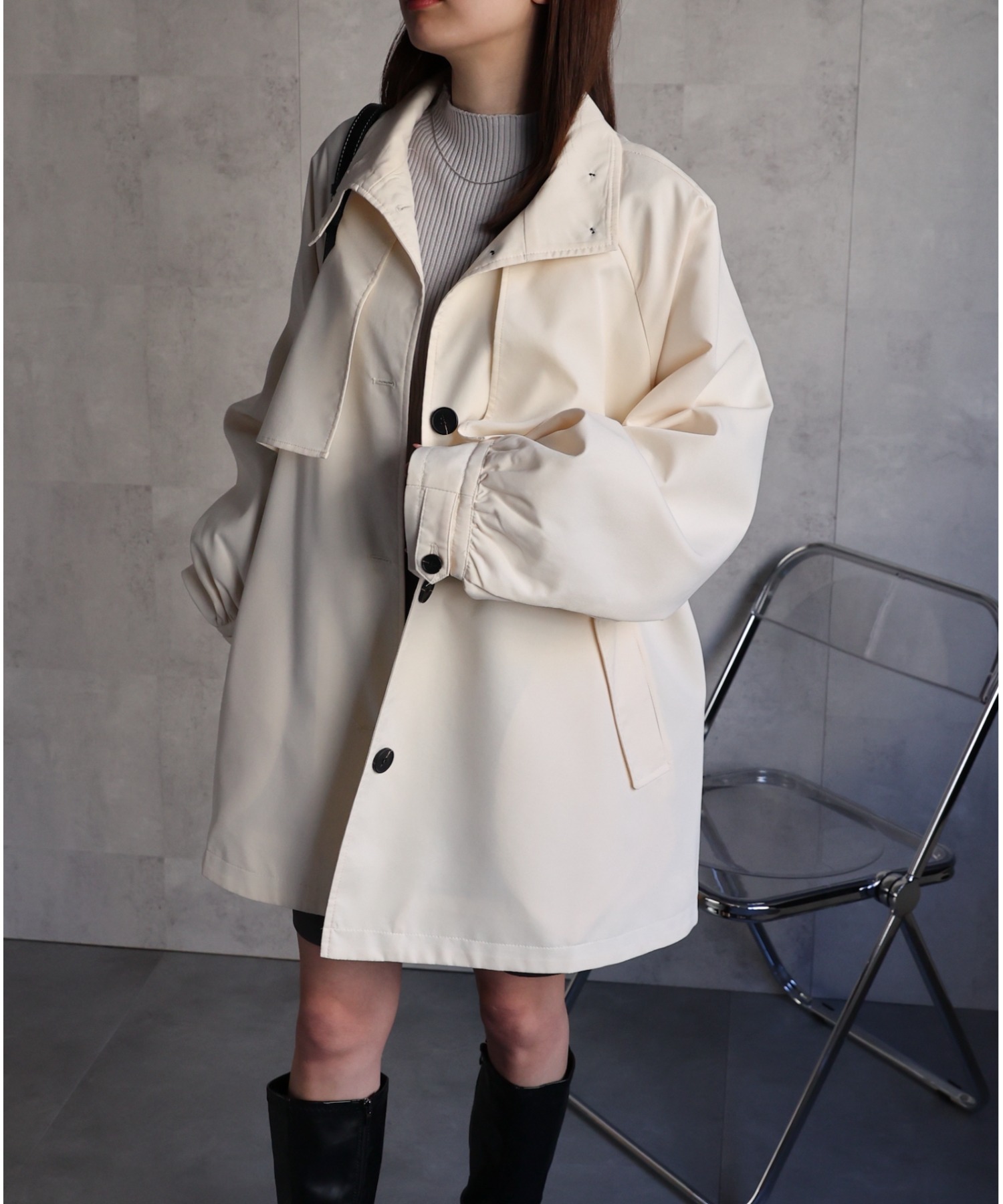 model：162cm 着用サイズ：F