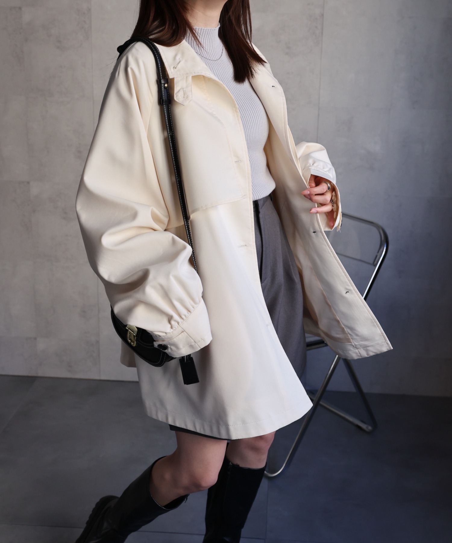 model：162cm 着用サイズ：F