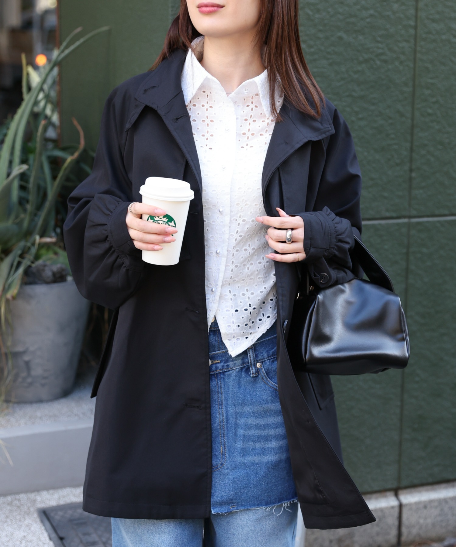 model：162cm 着用サイズ：F