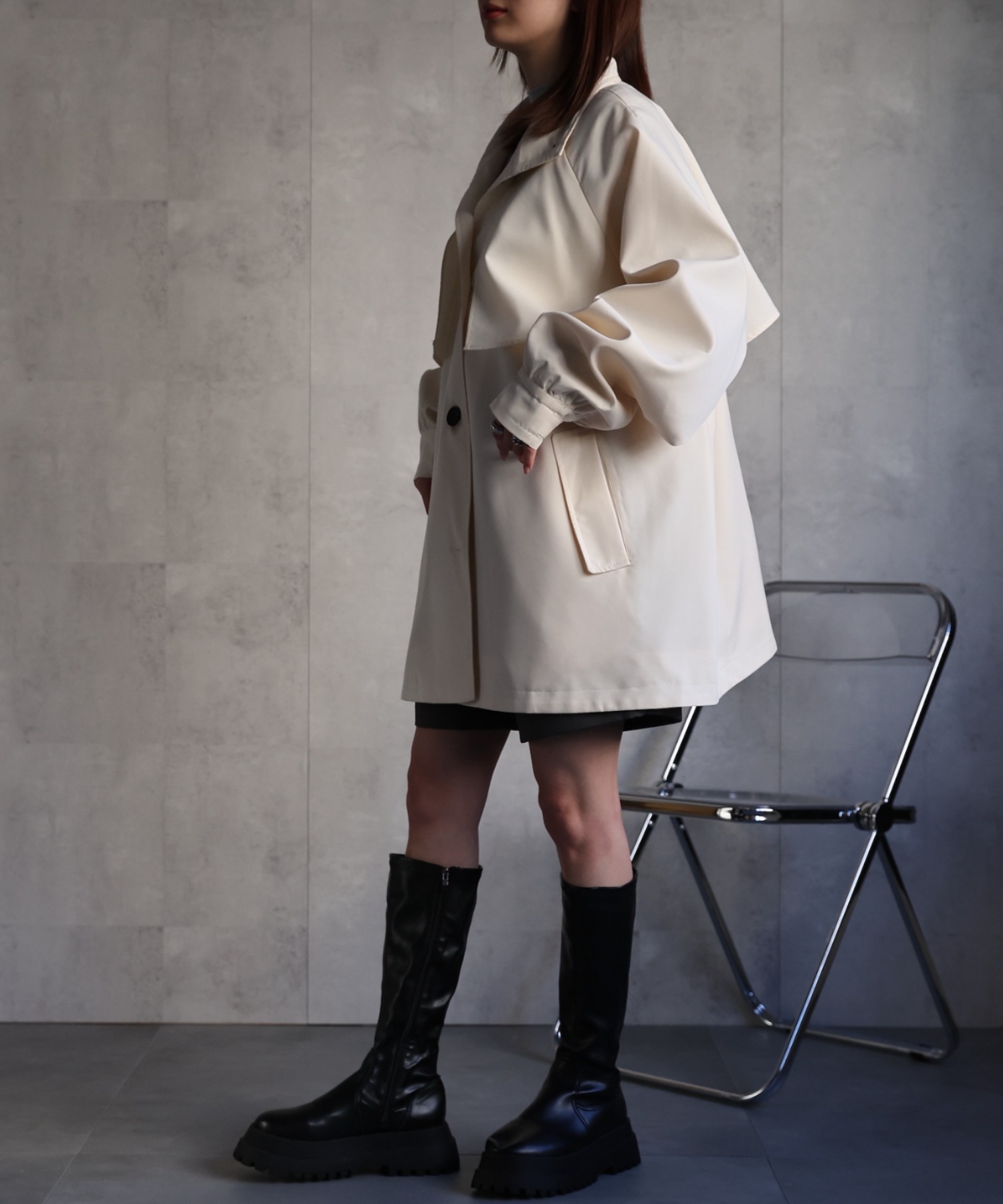 model：162cm 着用サイズ：F