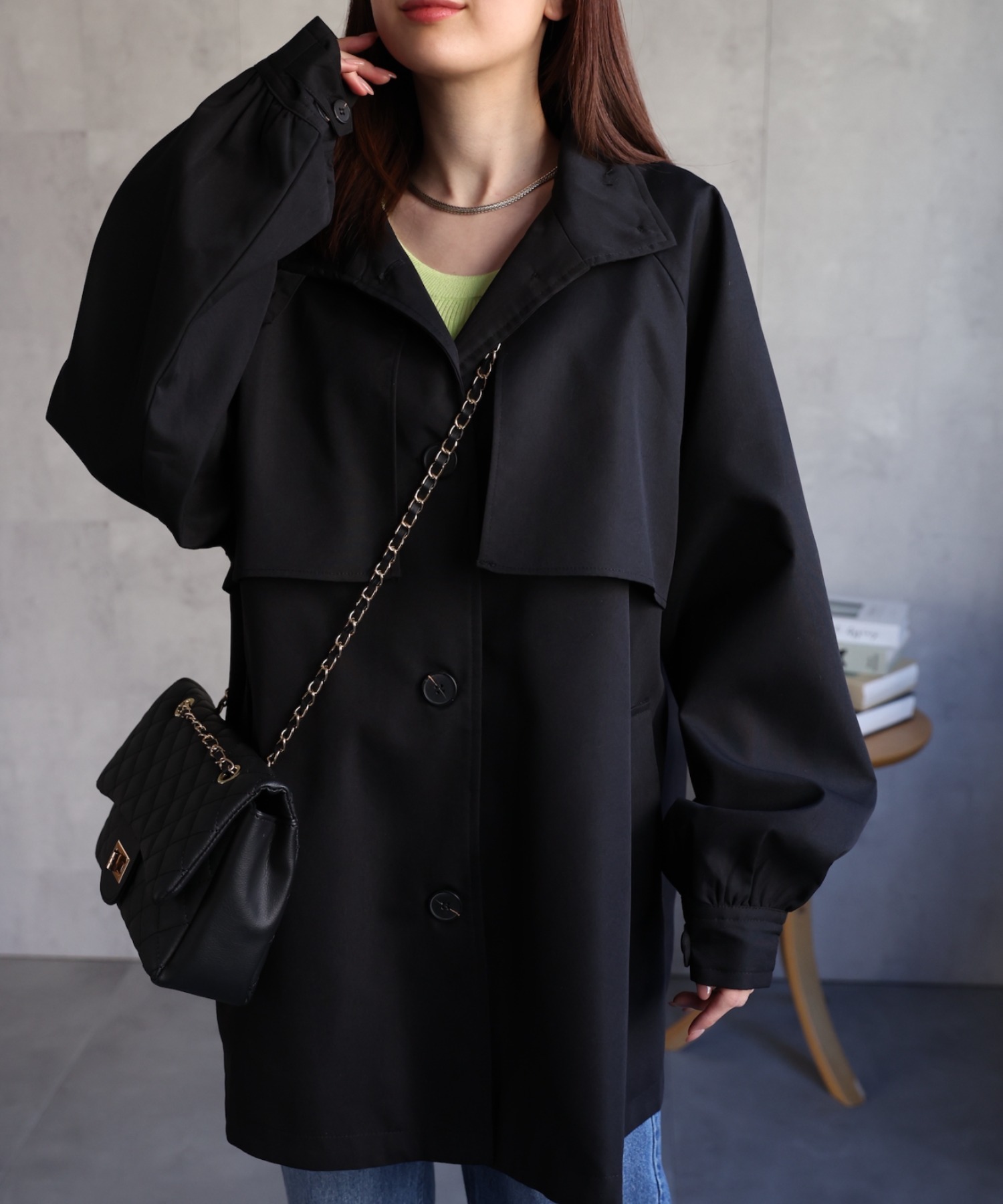 model：162cm 着用サイズ：F