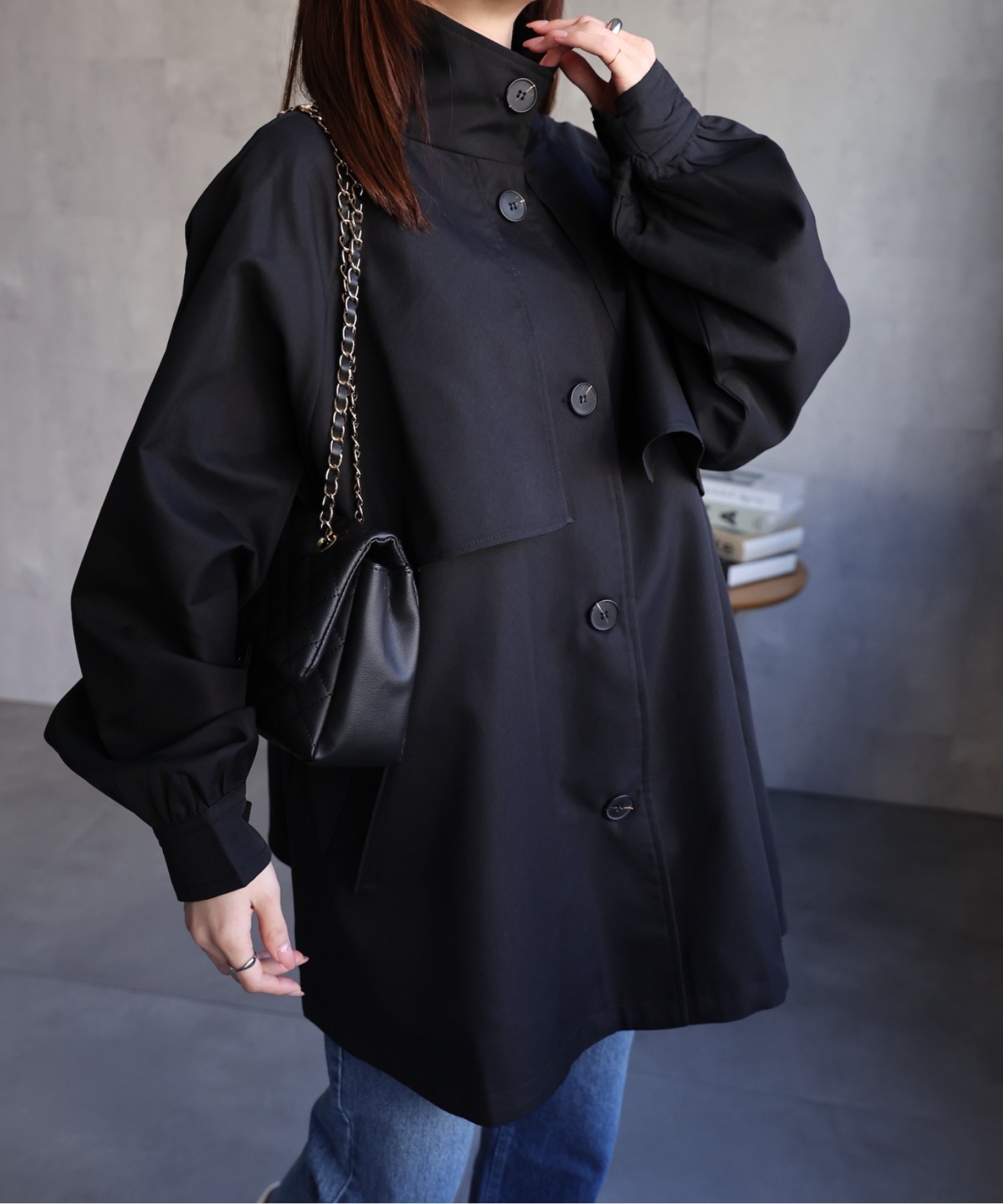 model：162cm 着用サイズ：F