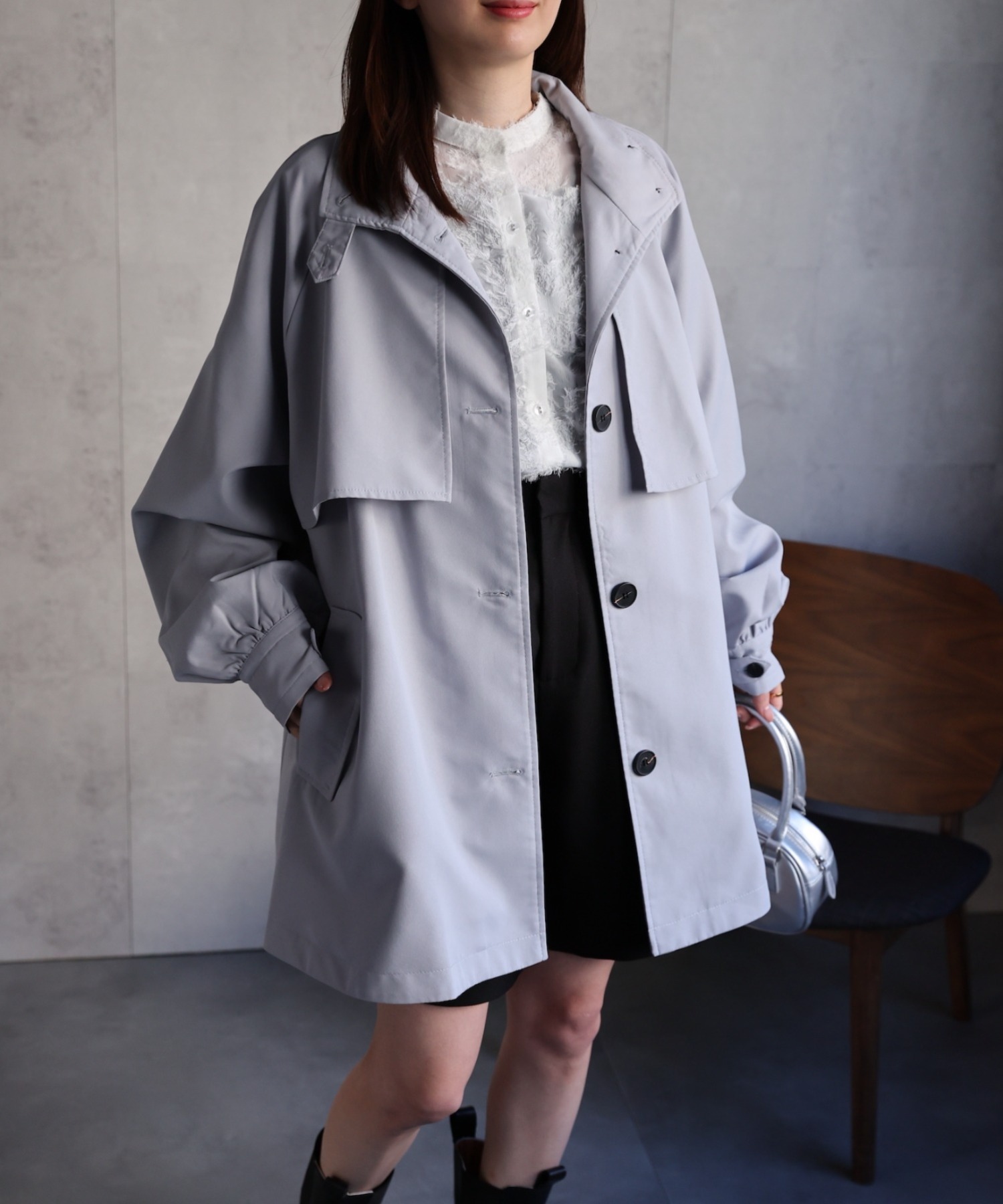 model：162cm 着用サイズ：F