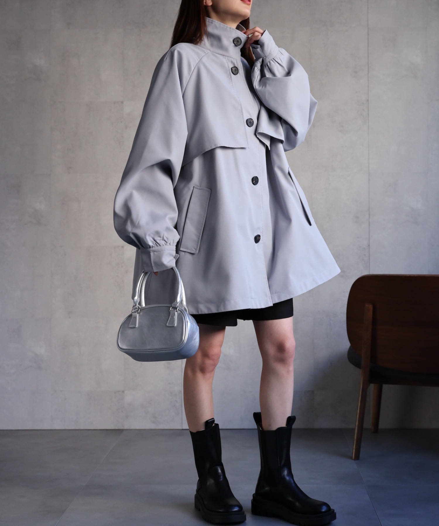 model：162cm 着用サイズ：F