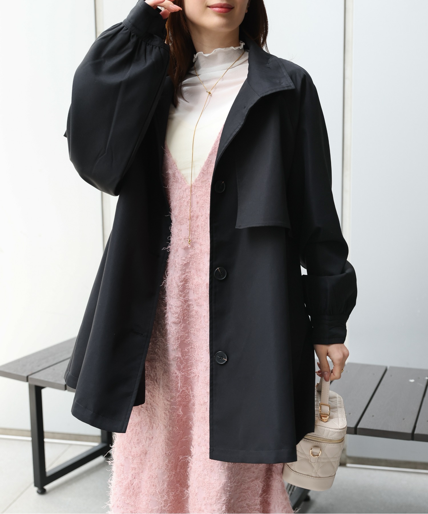 model：162cm 着用サイズ：F