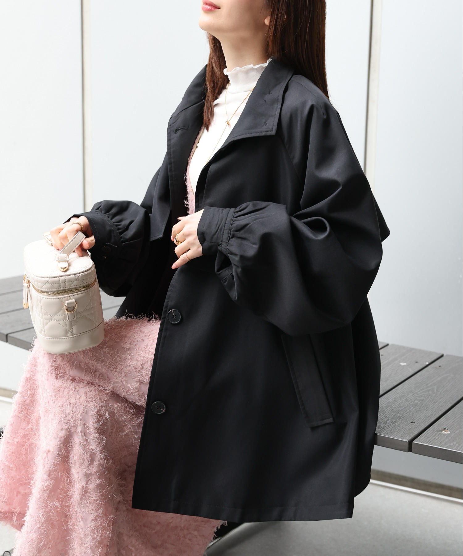 model：162cm 着用サイズ：F