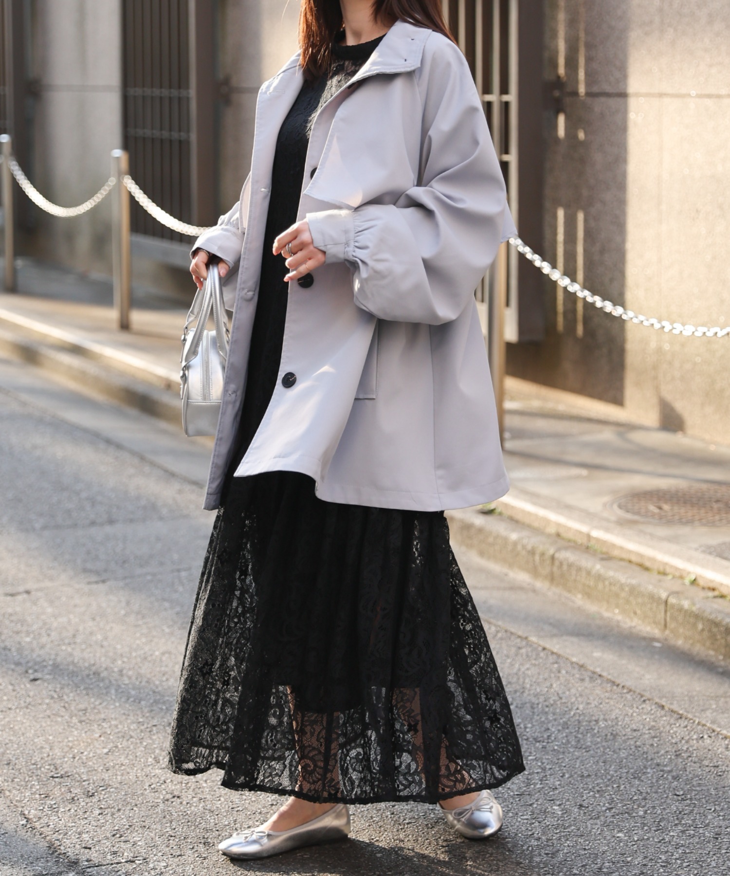 model：162cm 着用サイズ：F
