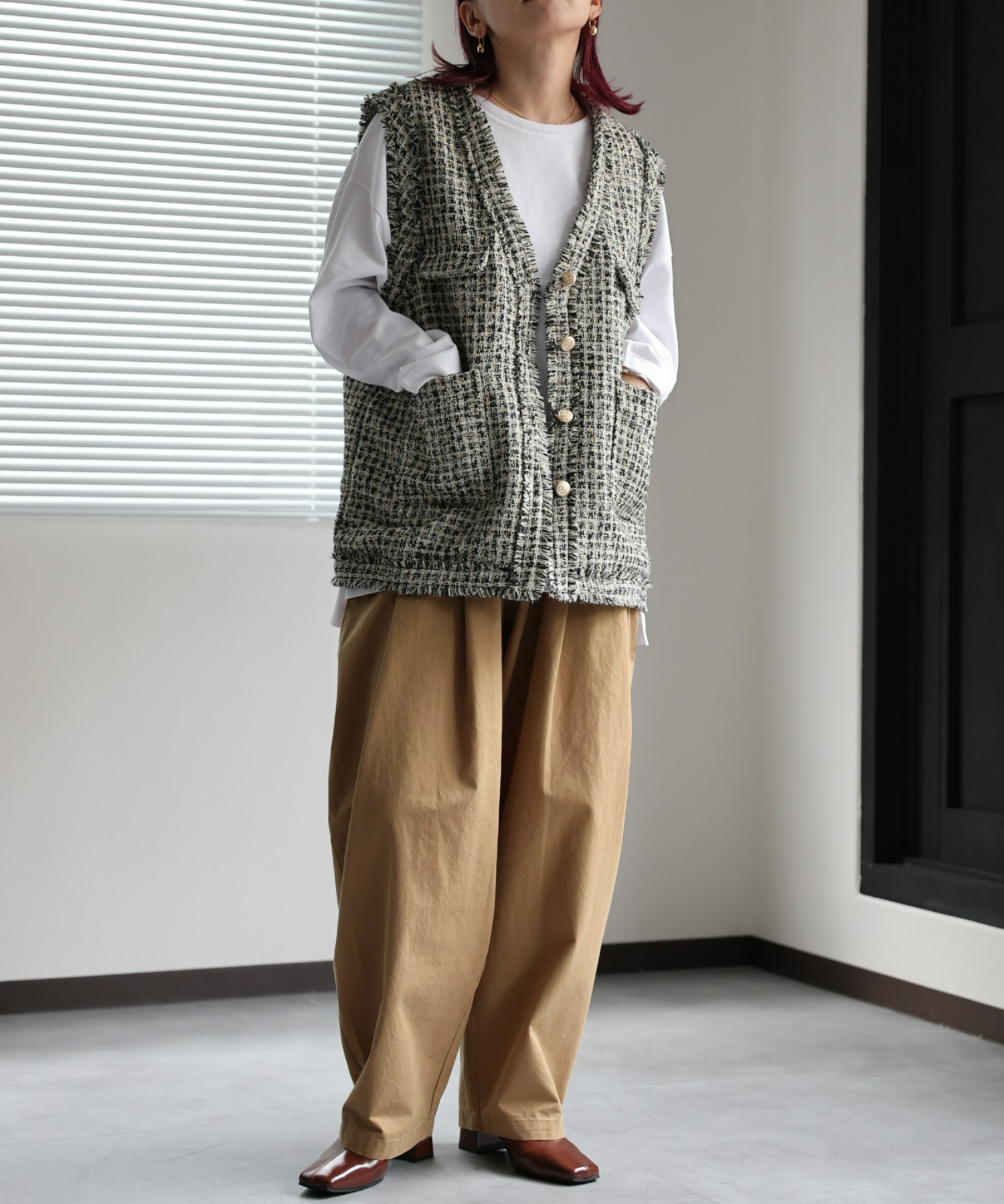 model:162㎝　着用サイズ:FREE