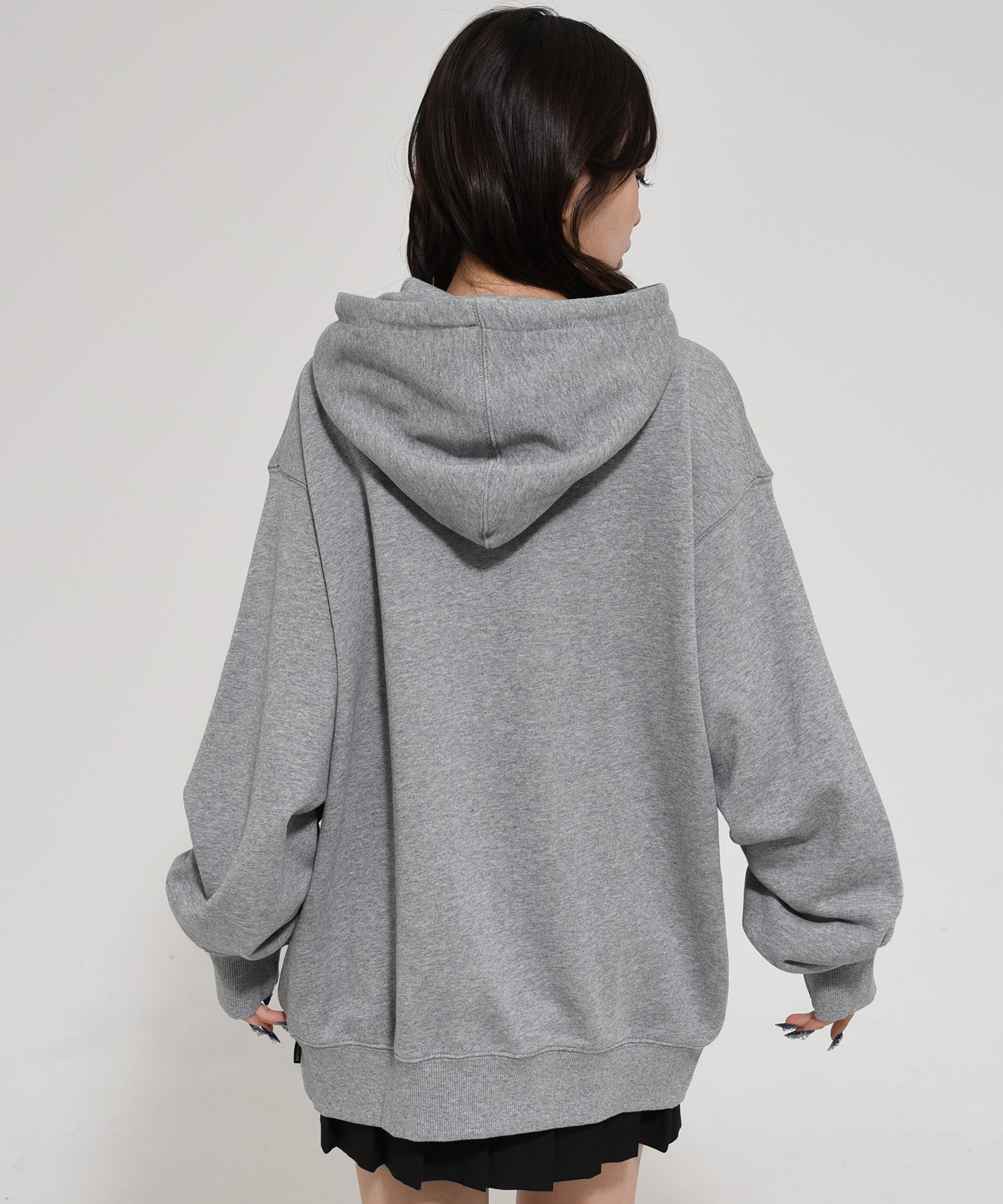 ★OY★PEARL STUD LOGO HOODIE - MELANGE★正規品/韓国直送料込 OY/オーワイ』 PEARL STUD LOGO HOODIE/パールスタッド ロゴ