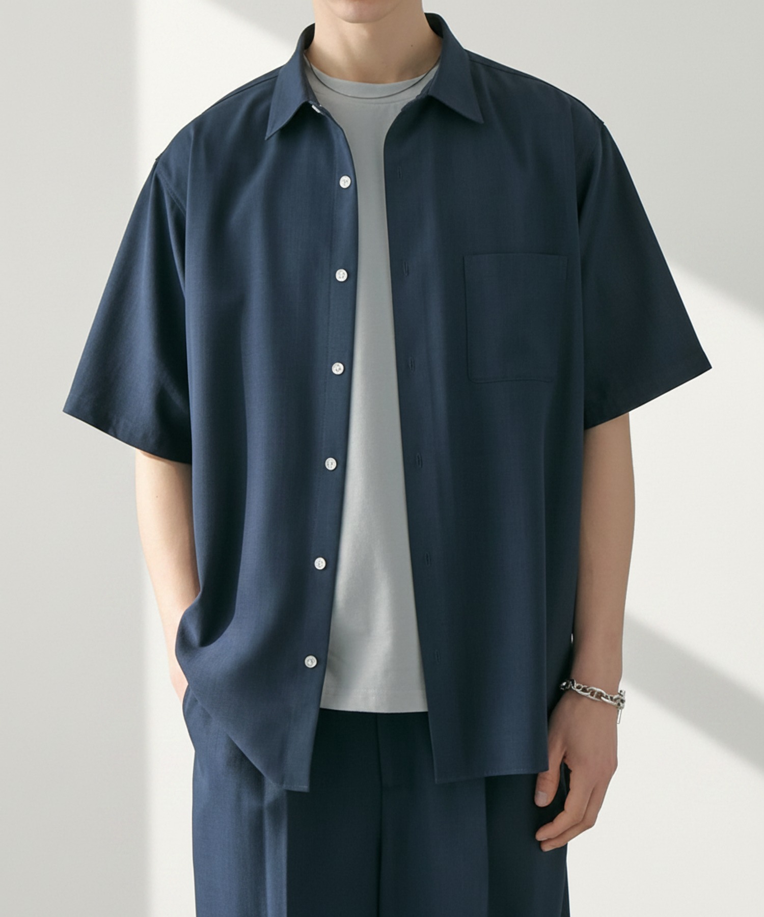 EASENCE】ハイツイステッドツイル ドライタッチ レギュラーカラー半袖