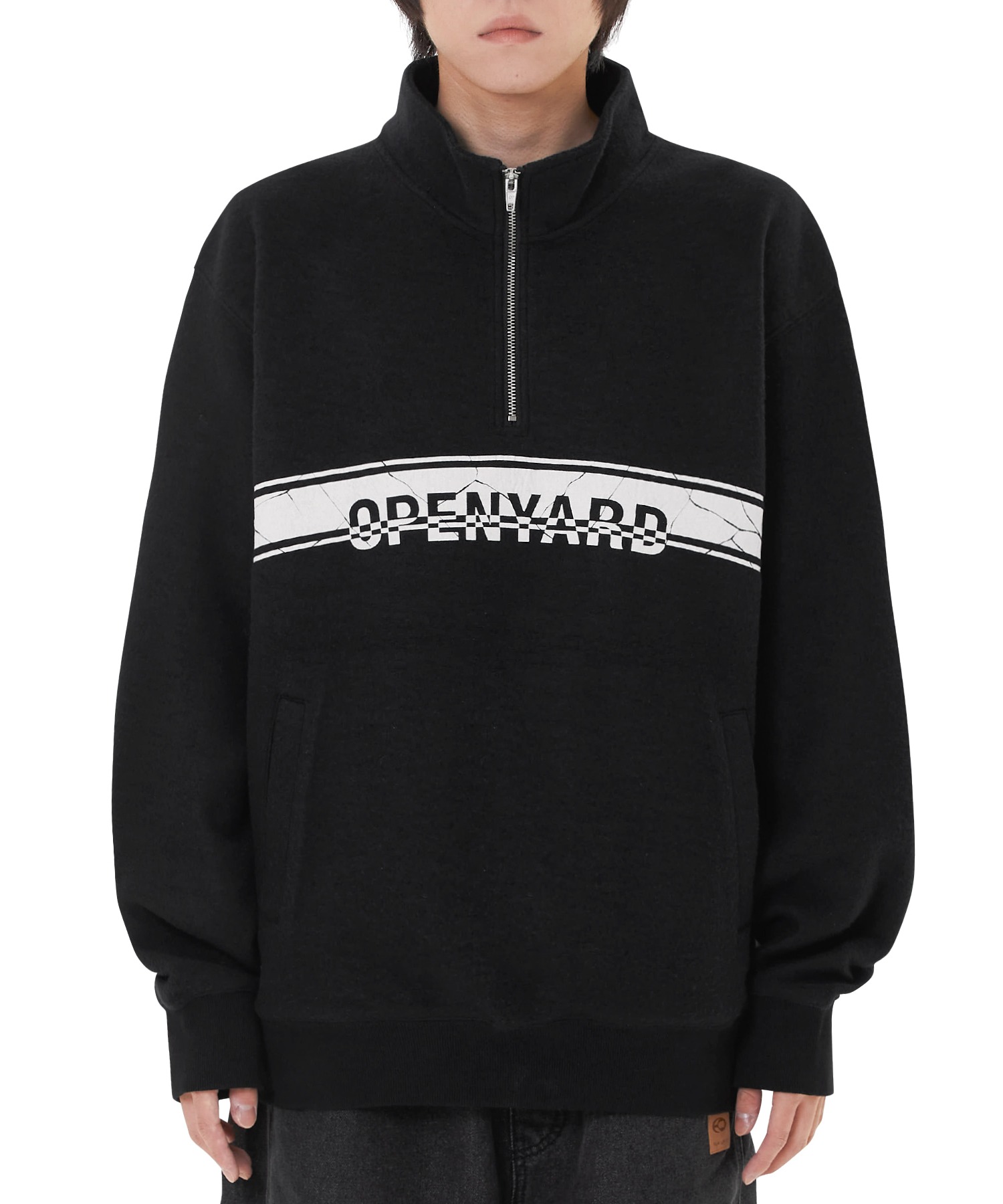 ★OY★CRACKED STRIPE LOGO ANORAK MTM - BLACK★正規品/送料込 OY/オーワイ』 CRACKED STRIPE LOGO ANORAK MTM/クラックド