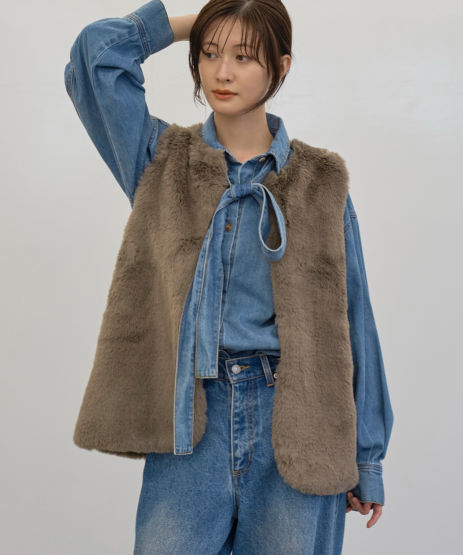 model：H166　着用サイズ：F