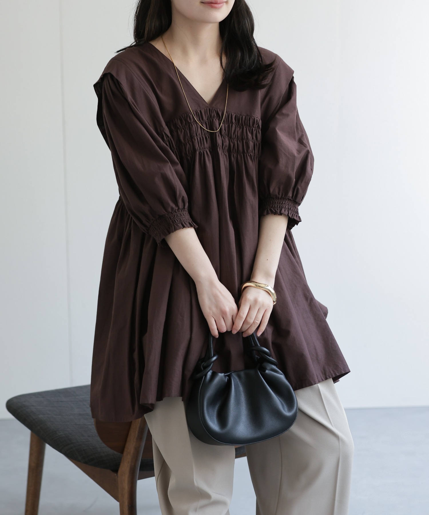 model：156cm 着用サイズ：M
