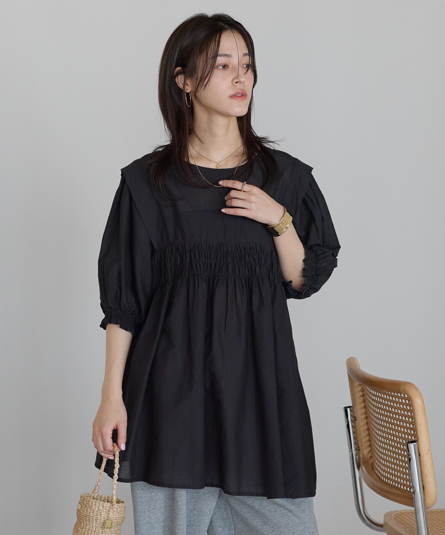 model：161cm 着用サイズ：M