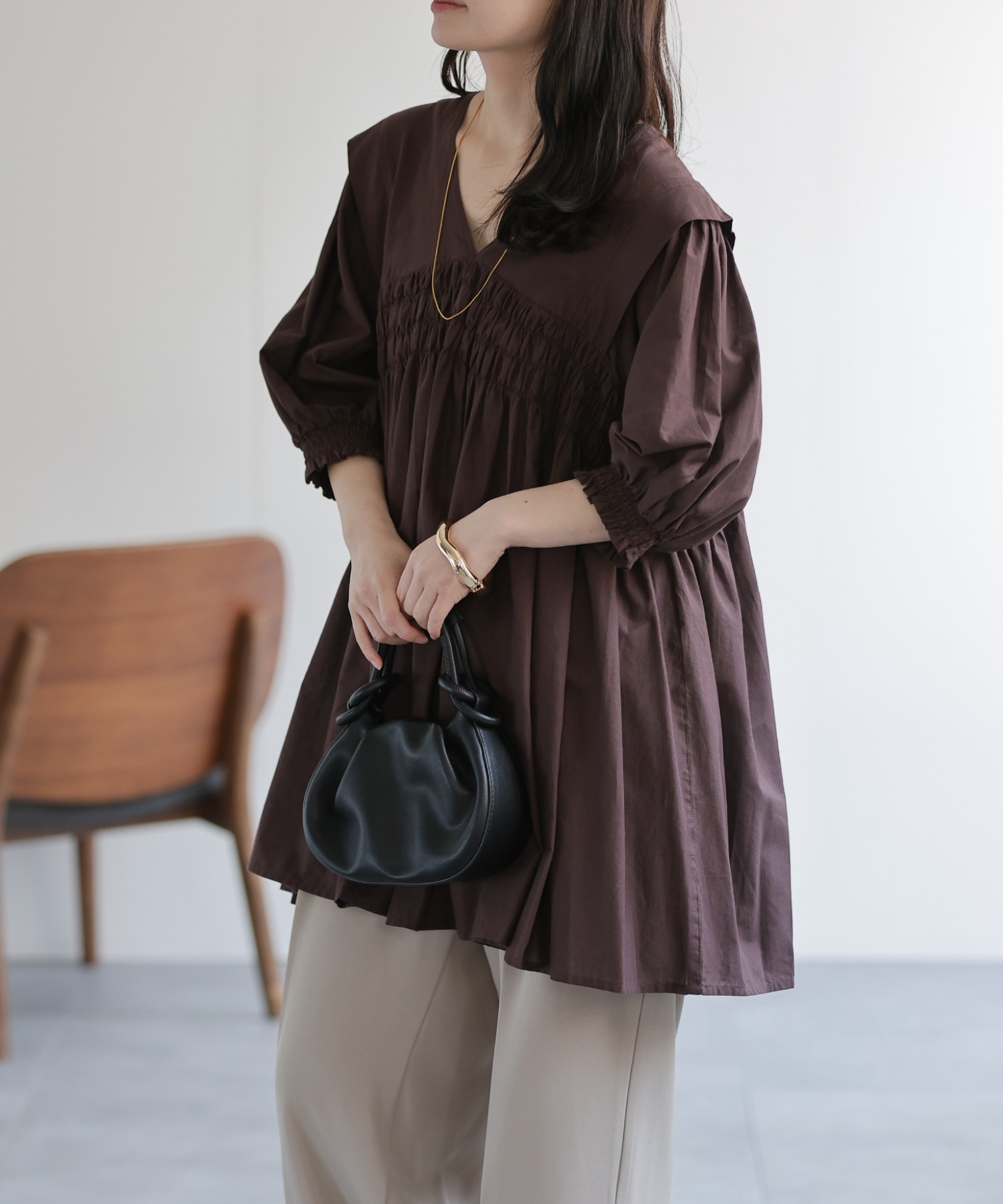 model：156cm 着用サイズ：M