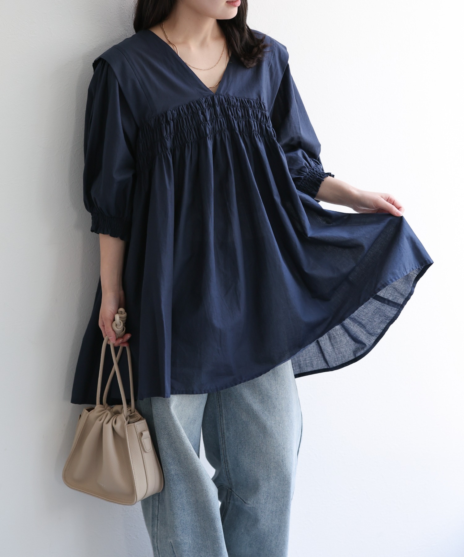 model：156cm 着用サイズ：M