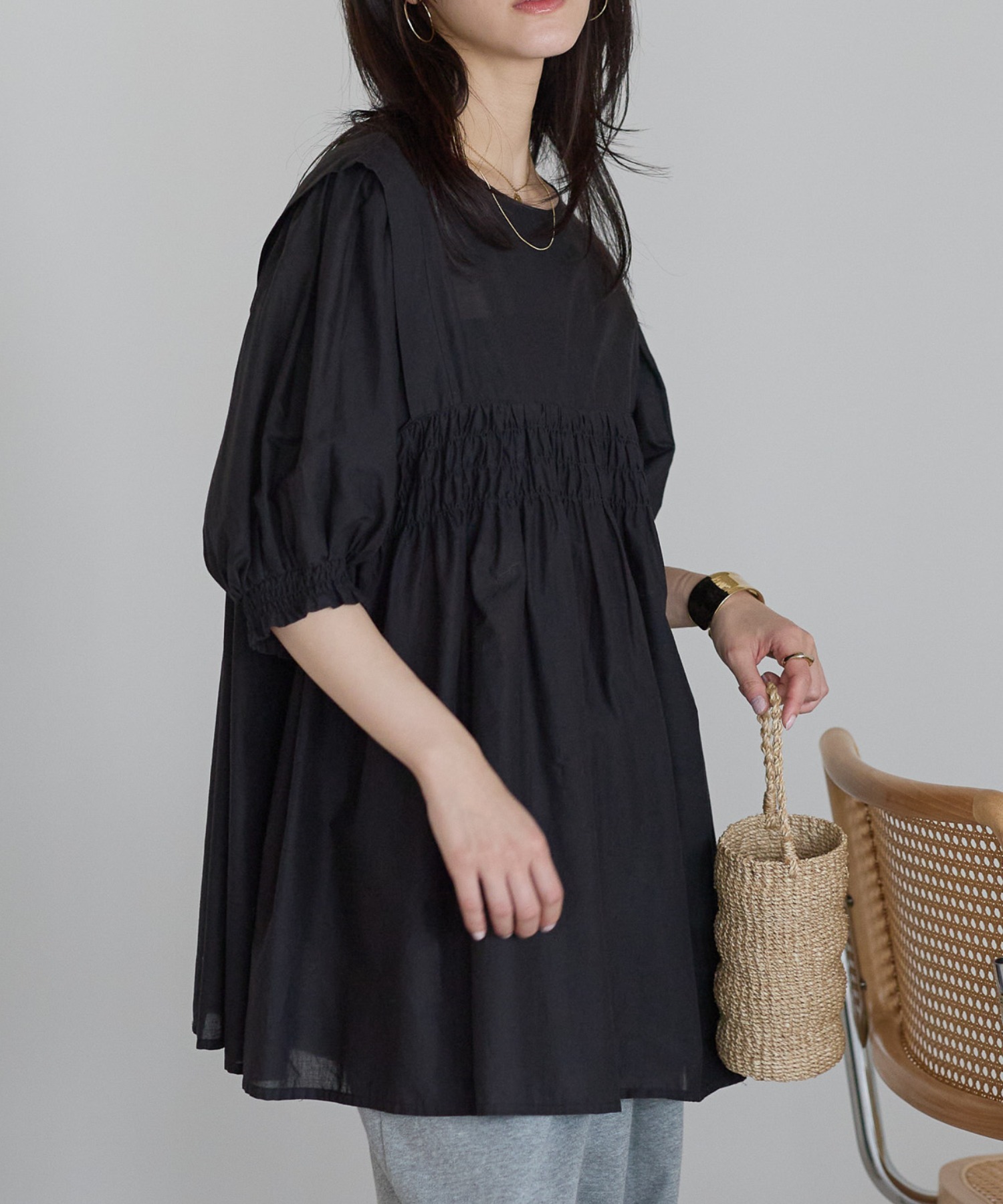 model：161cm 着用サイズ：M