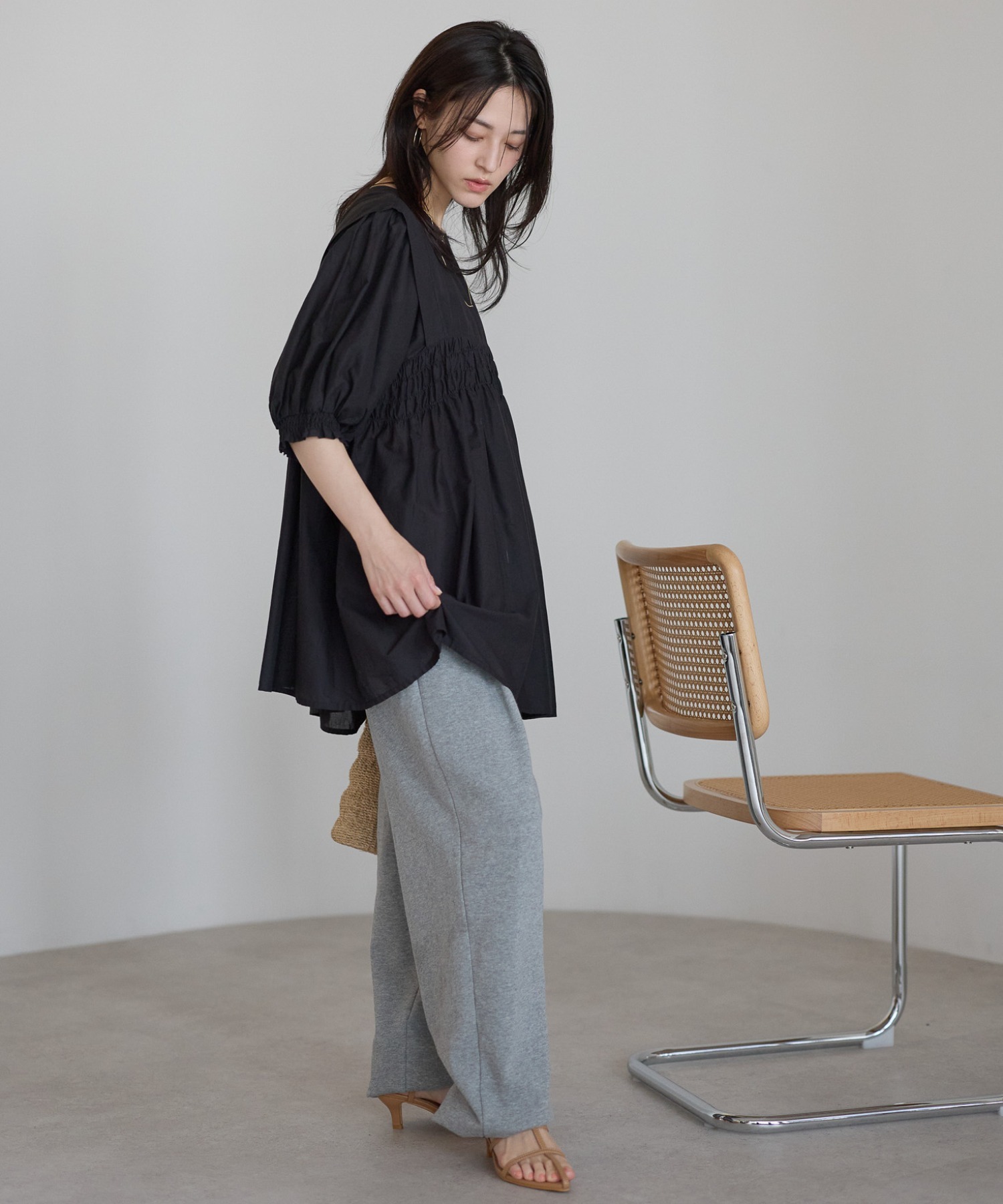 model：161cm 着用サイズ：M