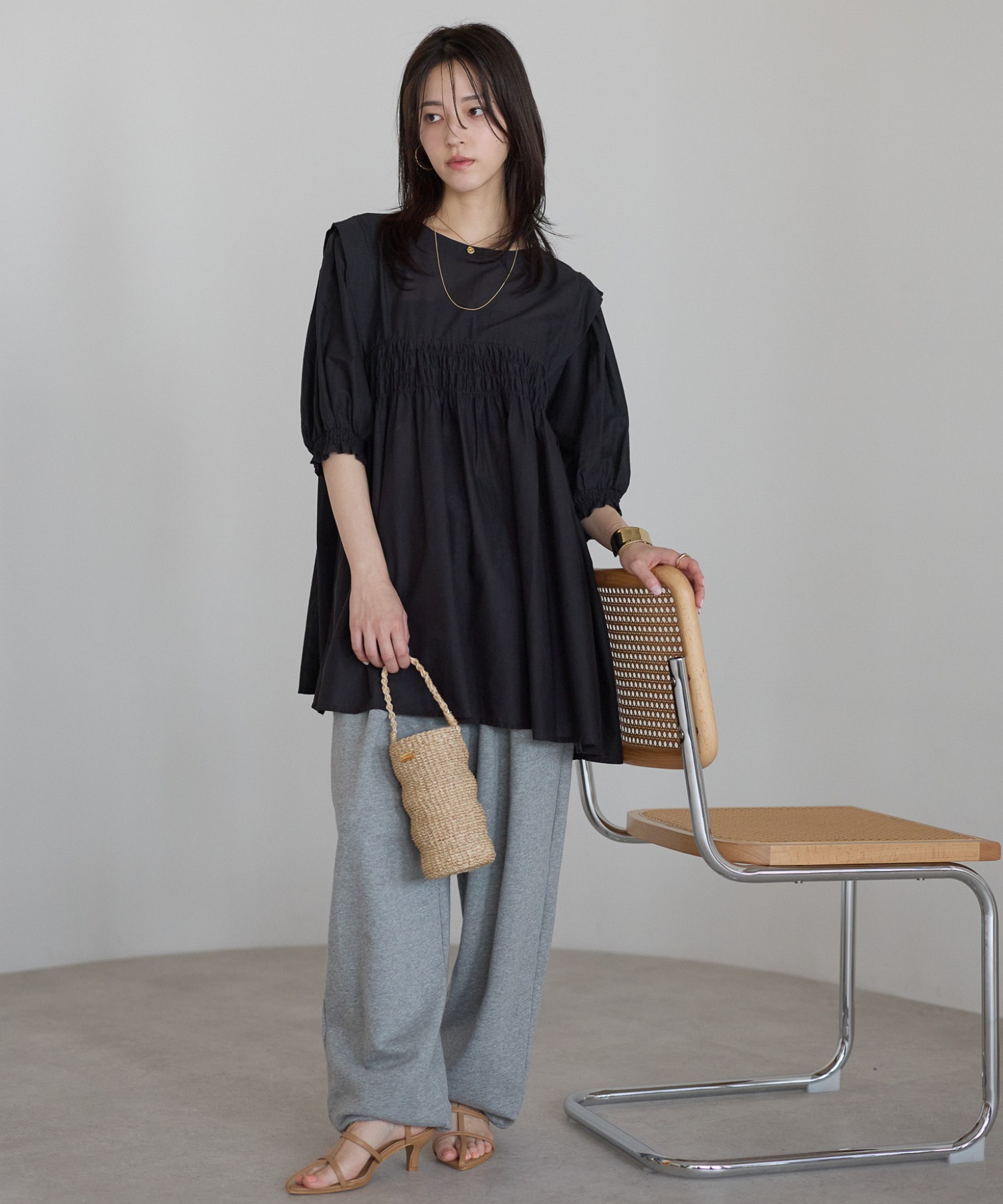 model：161cm 着用サイズ：M