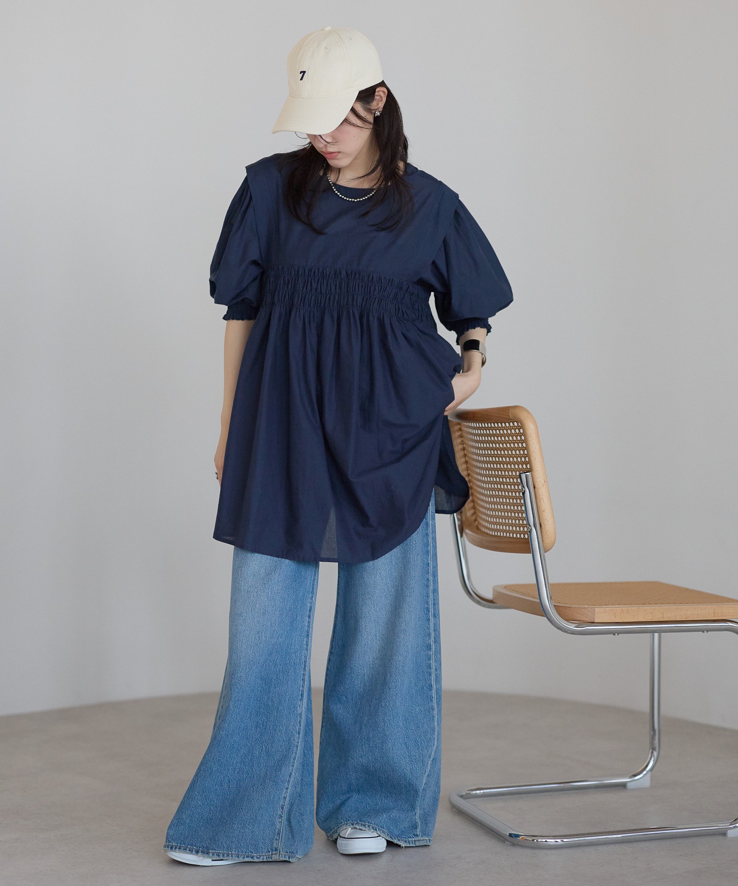 model：161cm 着用サイズ：M