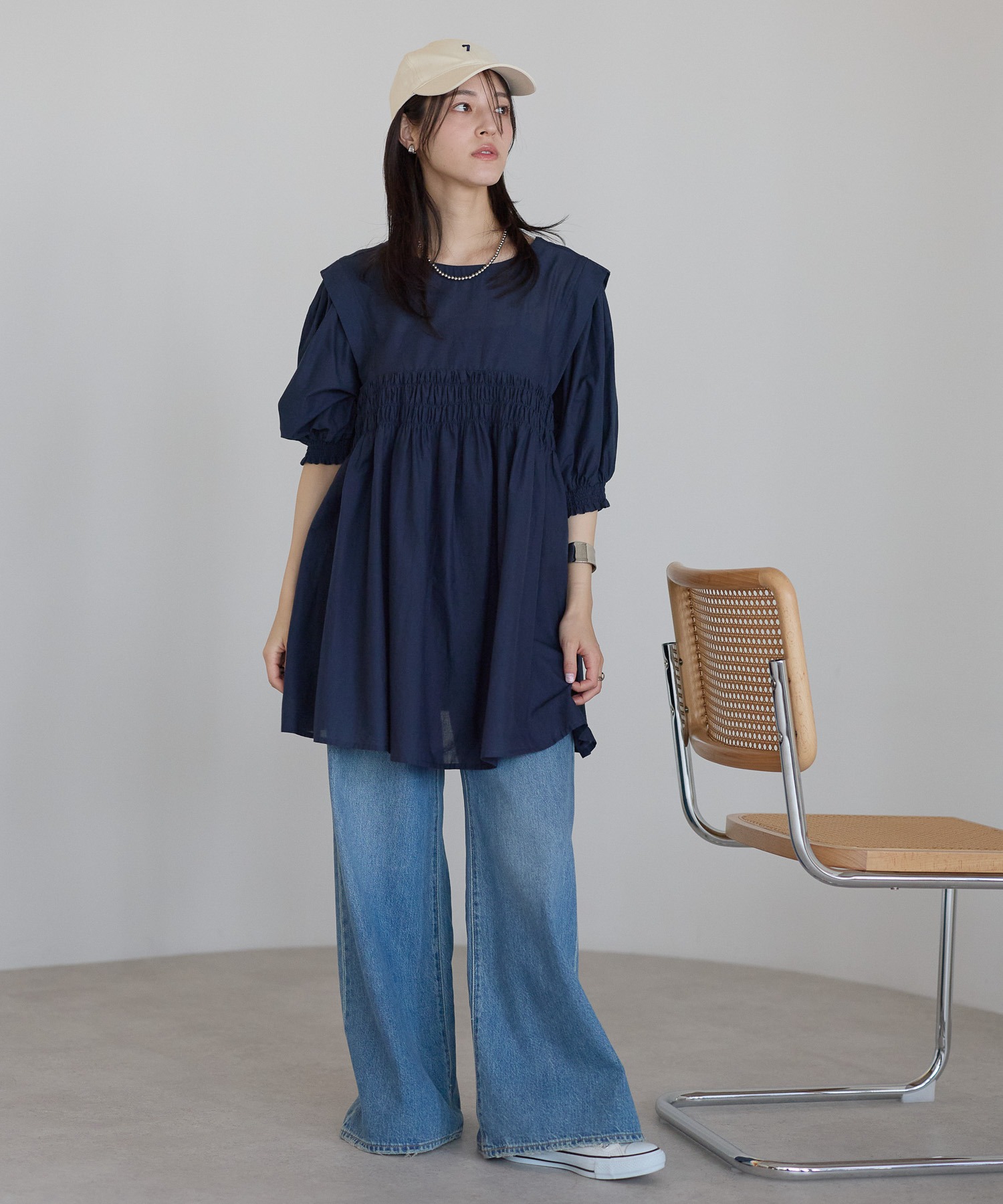 model：161cm 着用サイズ：M