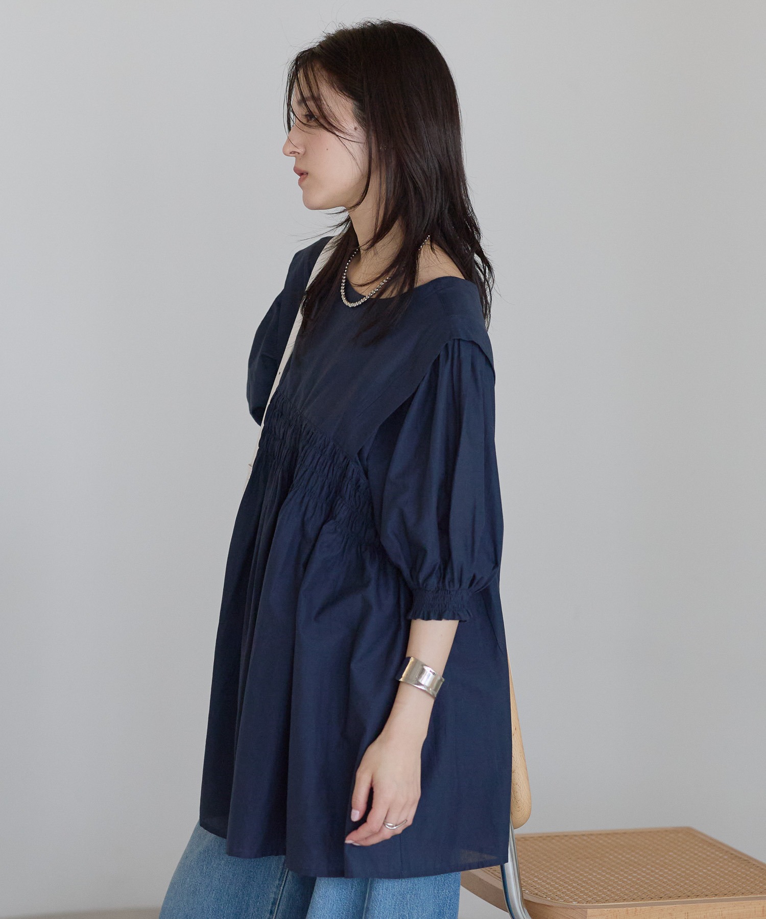 model：161cm 着用サイズ：M