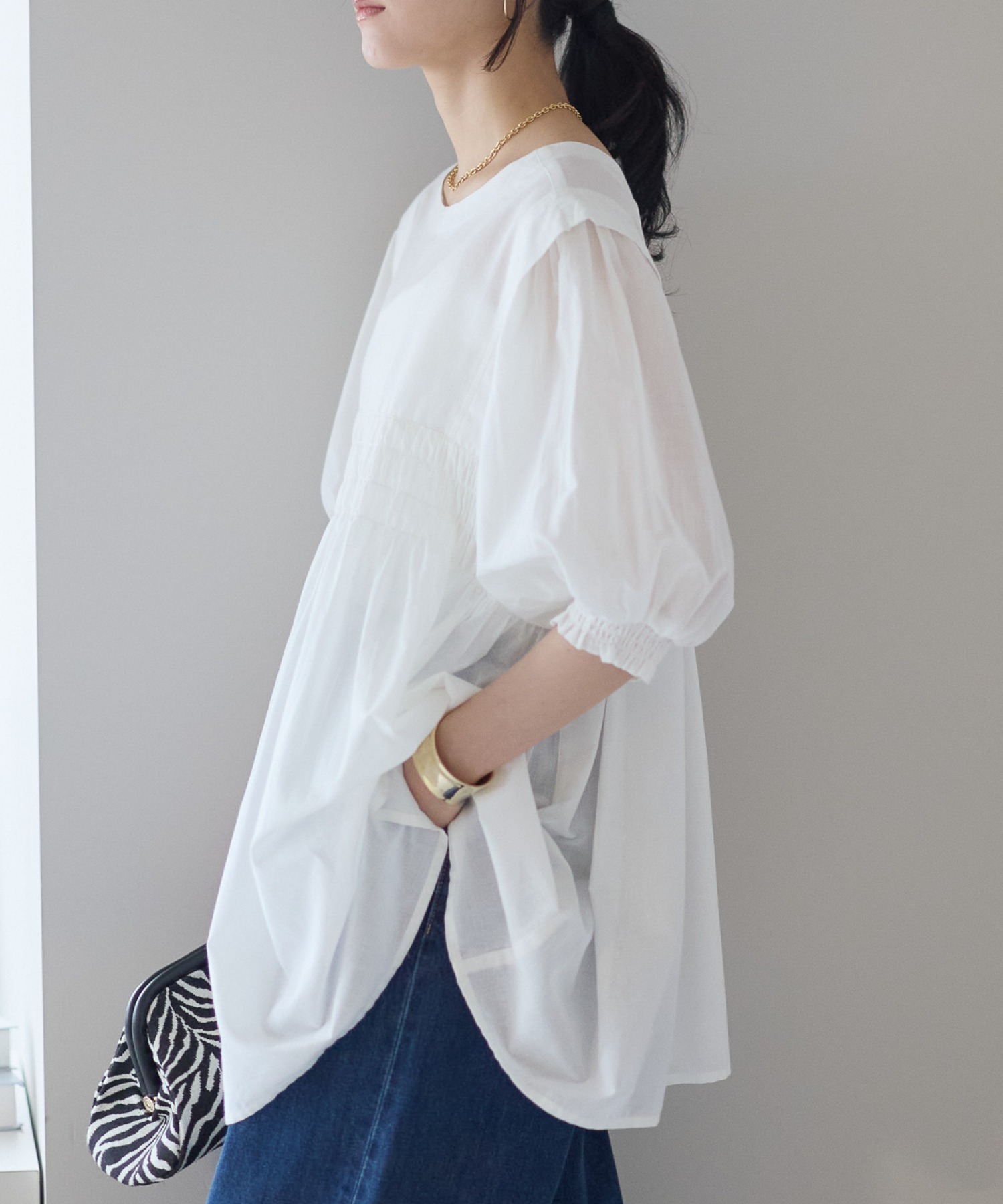 model：161cm 着用サイズ：M